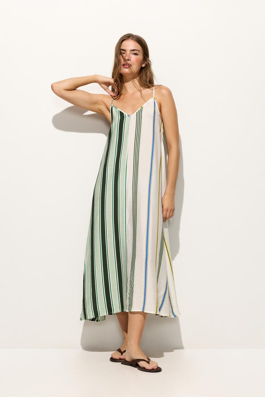 green silk evening dress A Line Cowl Neck Tie Straps Sage Green Prom Dresses with Split US2 / As Picture main image 1