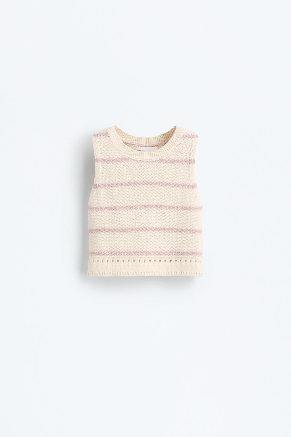 Rustic knit sleeveless top