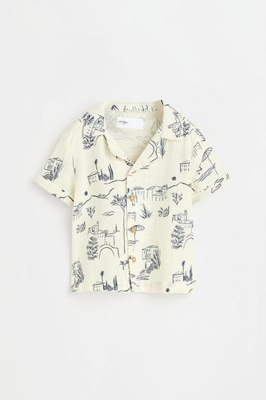 Printed rustic shirt — ECRU 1