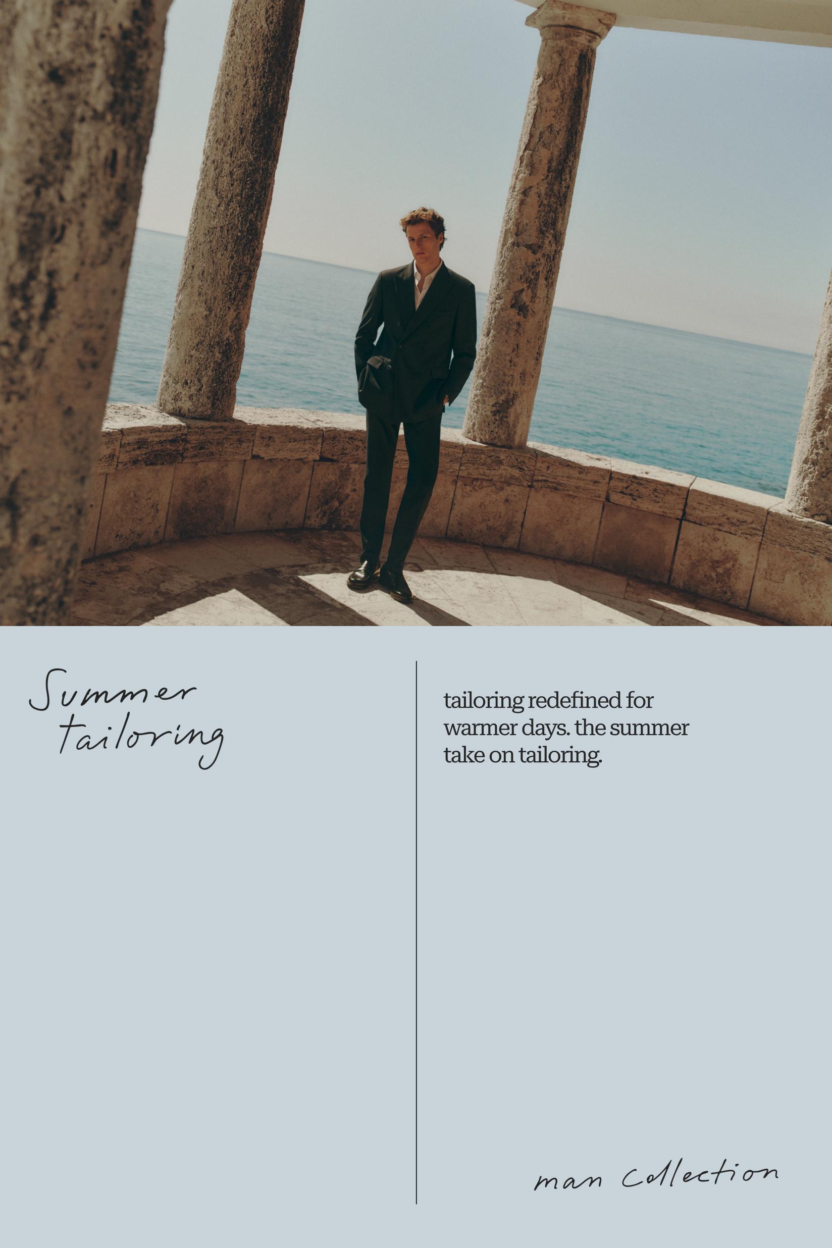 Slim fit suit trousers — NAVY