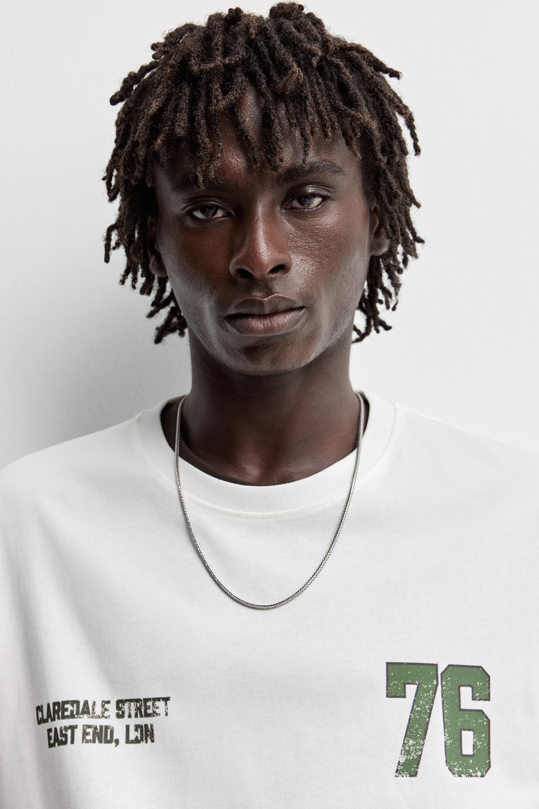 Oversize printed T-shirt — OFF WHITE