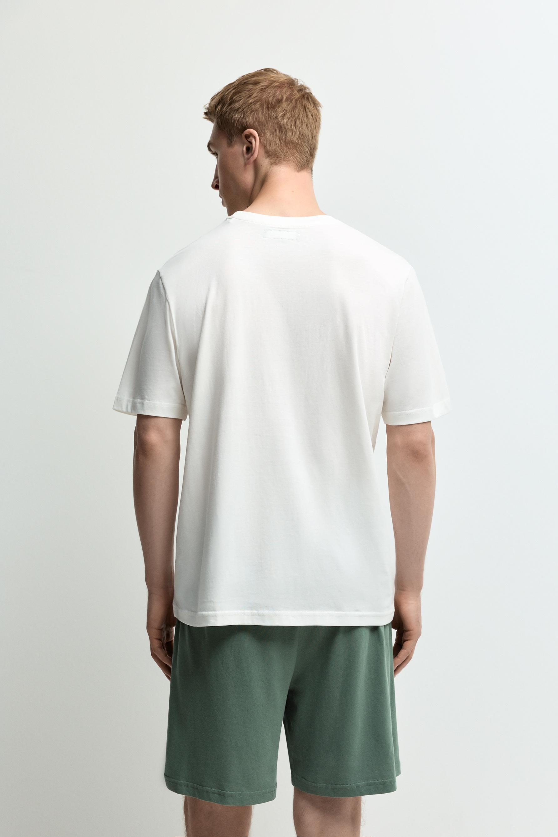 Short printed pyjamas — OFF WHITE (alternate view)