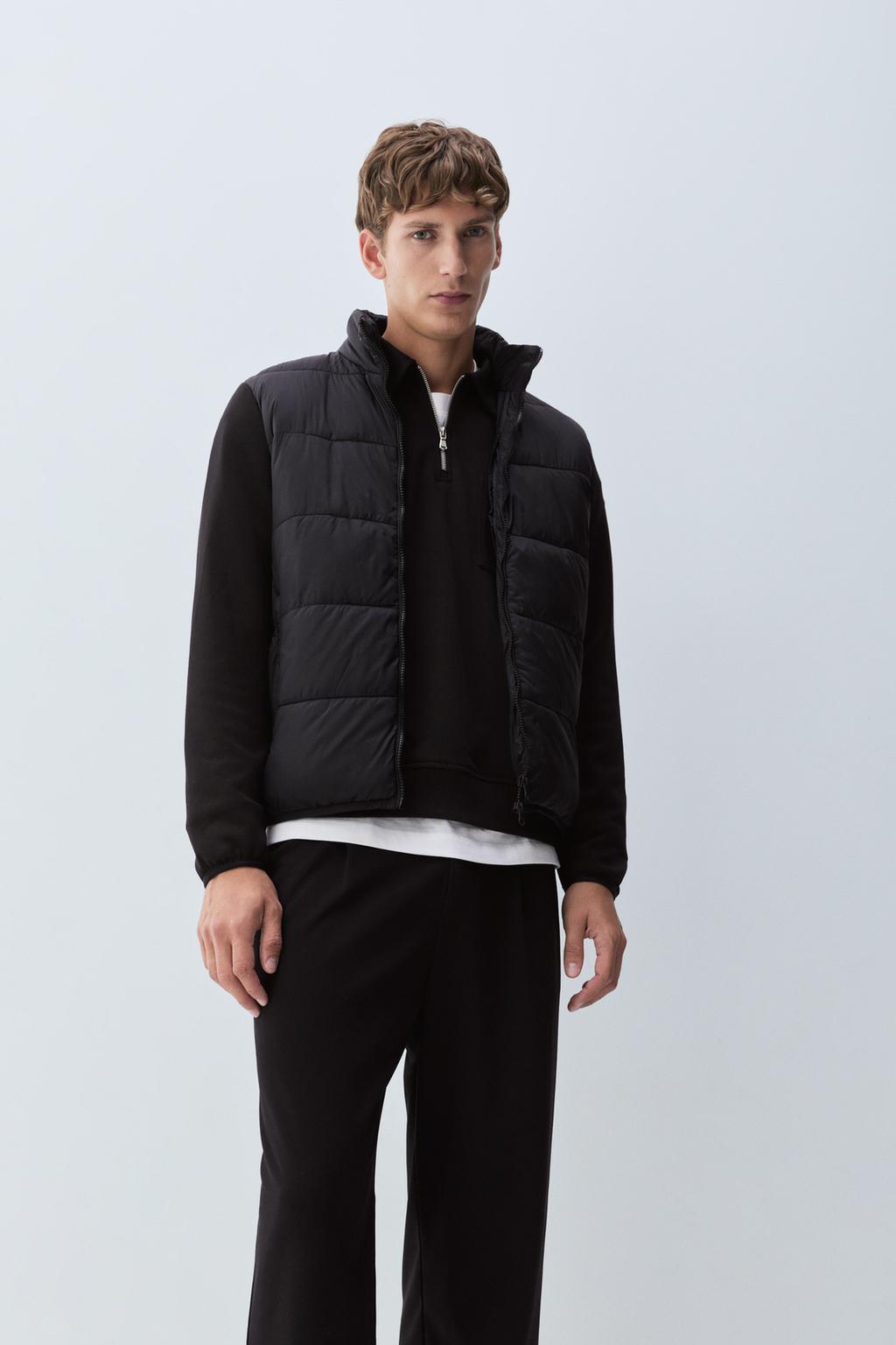 Chamarra acolchada mangas interlock