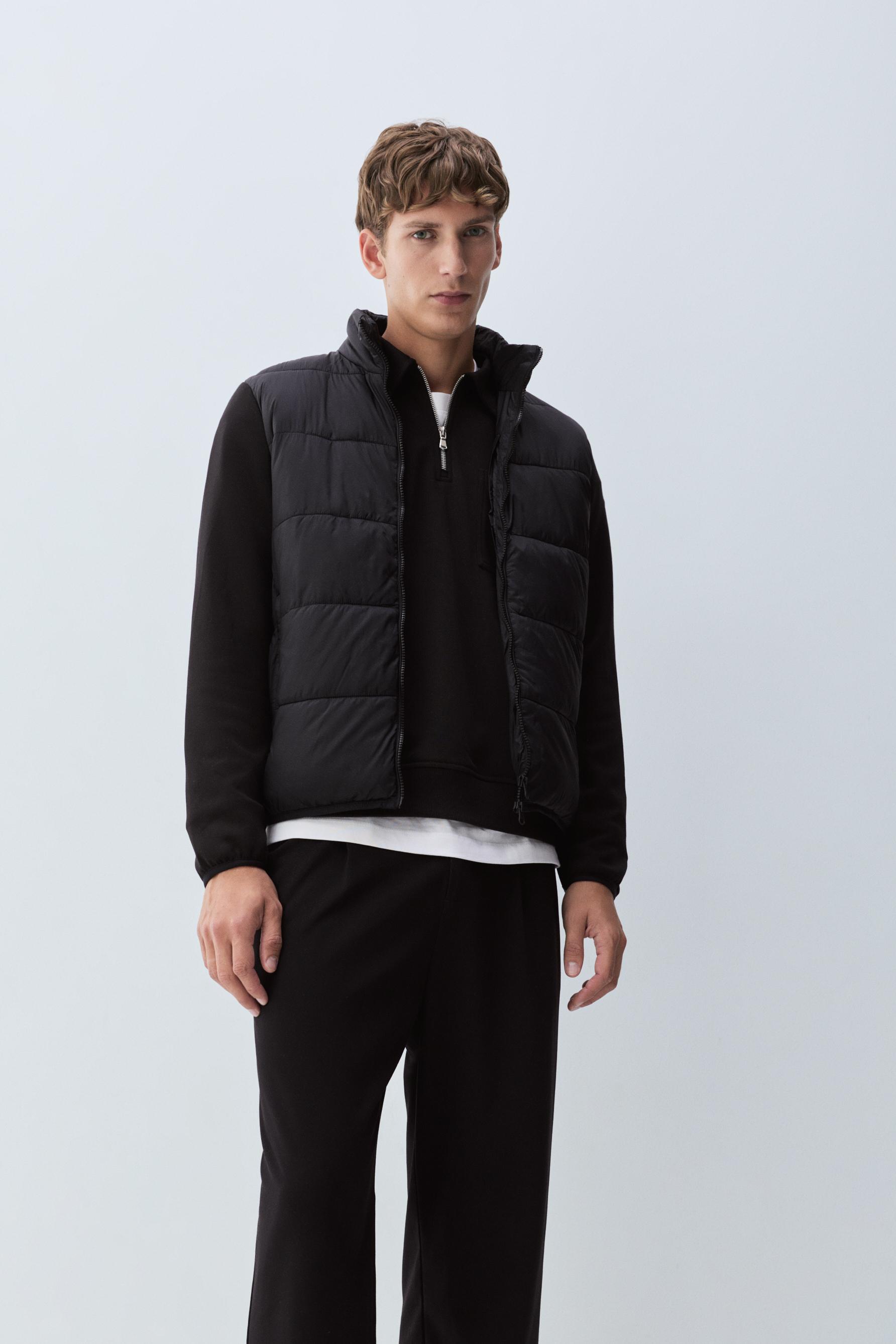 Cazadora acolchada mangas interlock