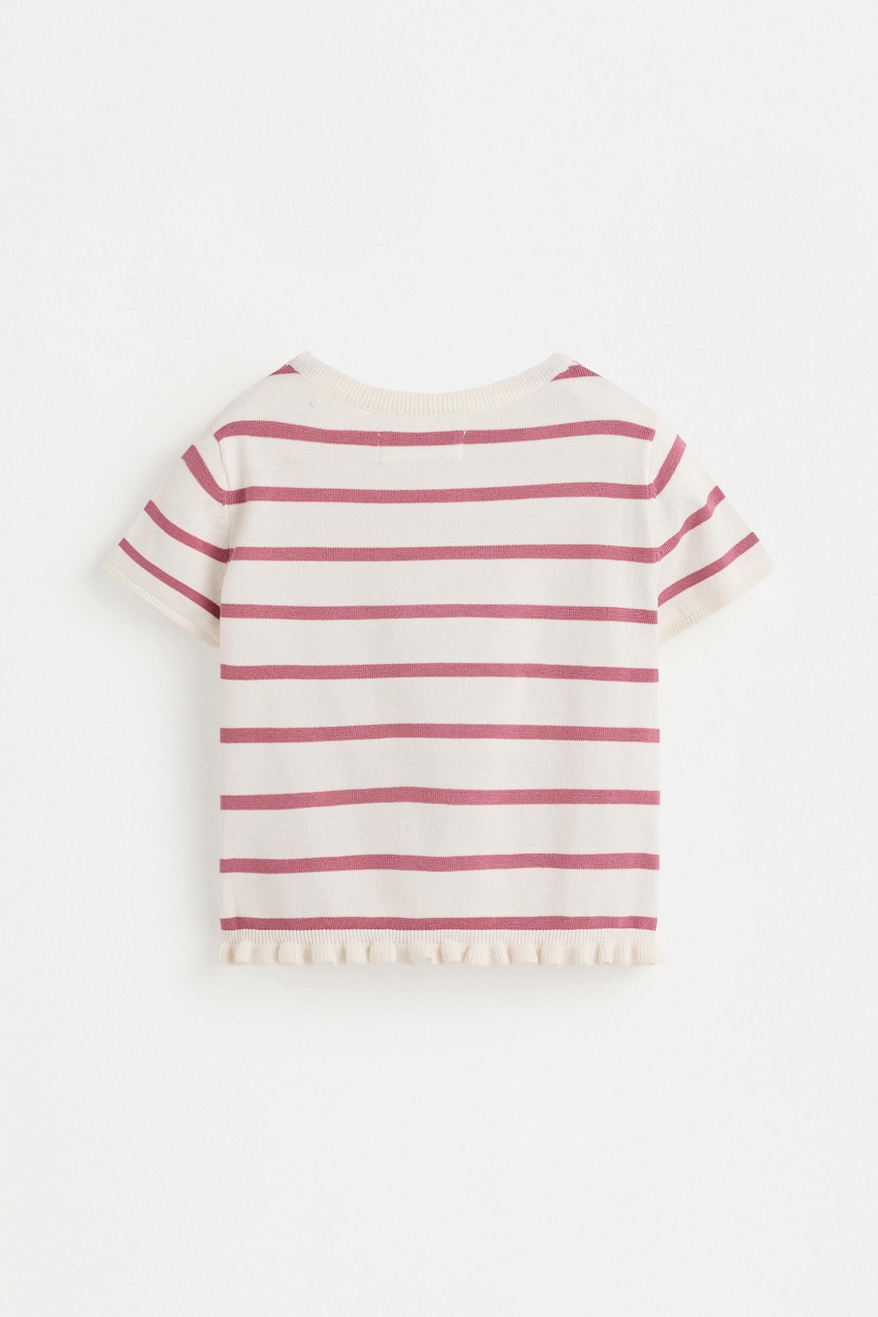 Ruffled hem top — PINK