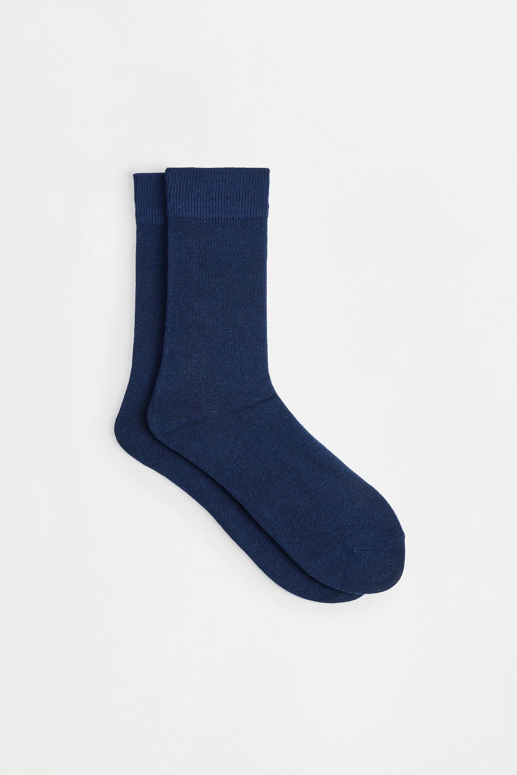 Basic long socks (7-pack) — BLUE TONES
