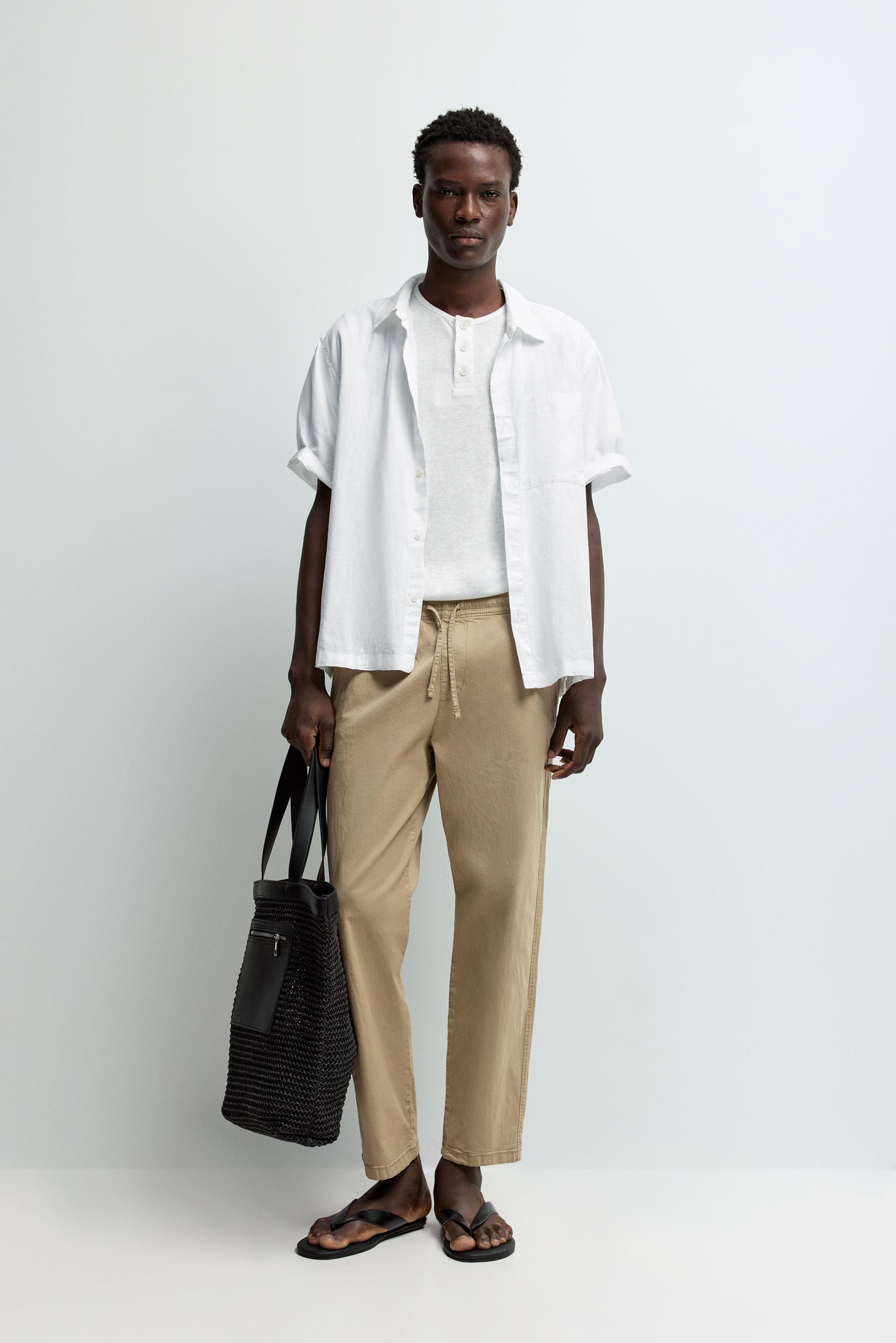 Slim fit jogger trousers — SAND