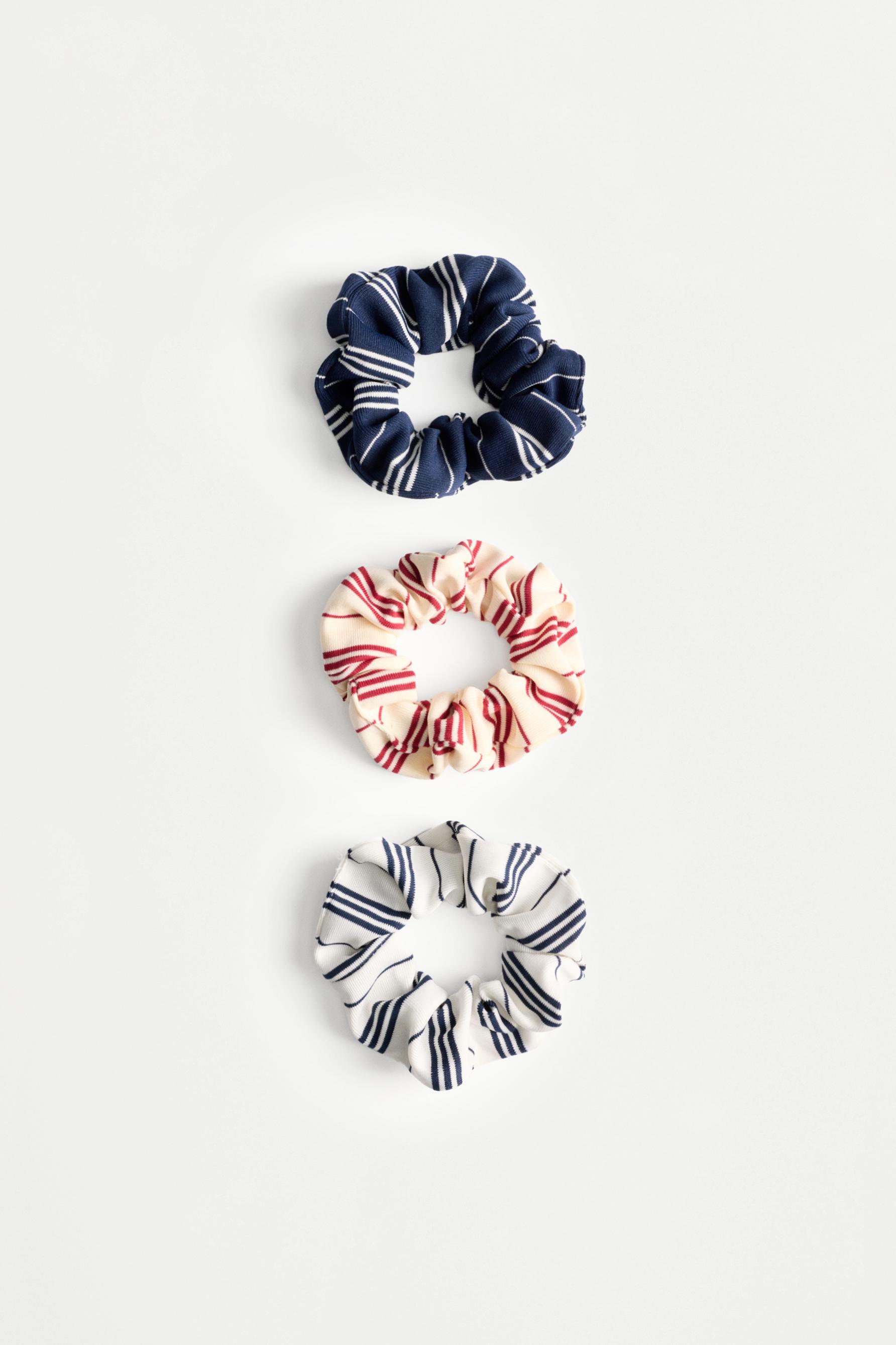 Striped scrunchies (3-pack) — VARIOUS