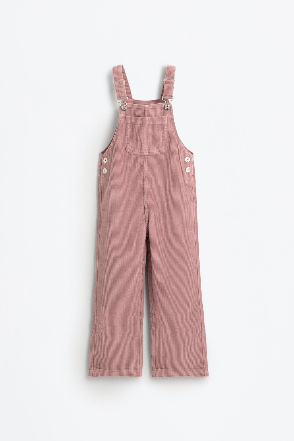 Corduroy denim dungarees