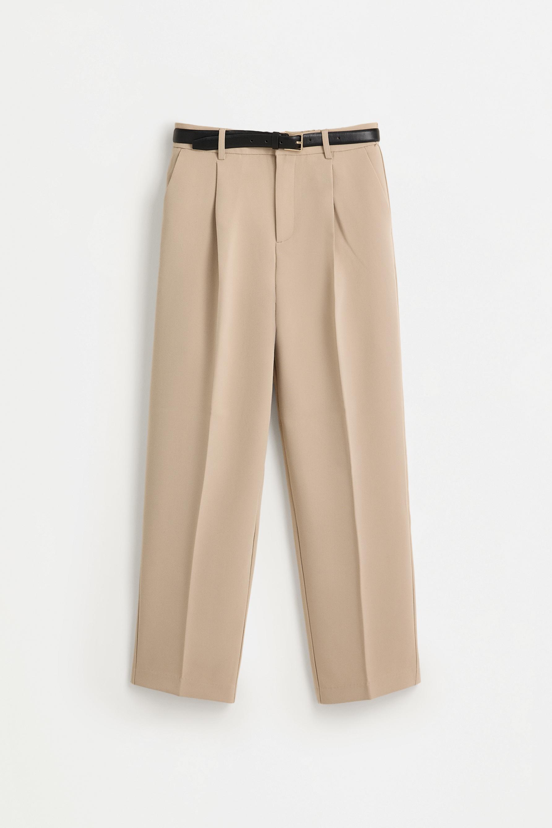 Carrot fit dress trousers — LIGHT CAMEL