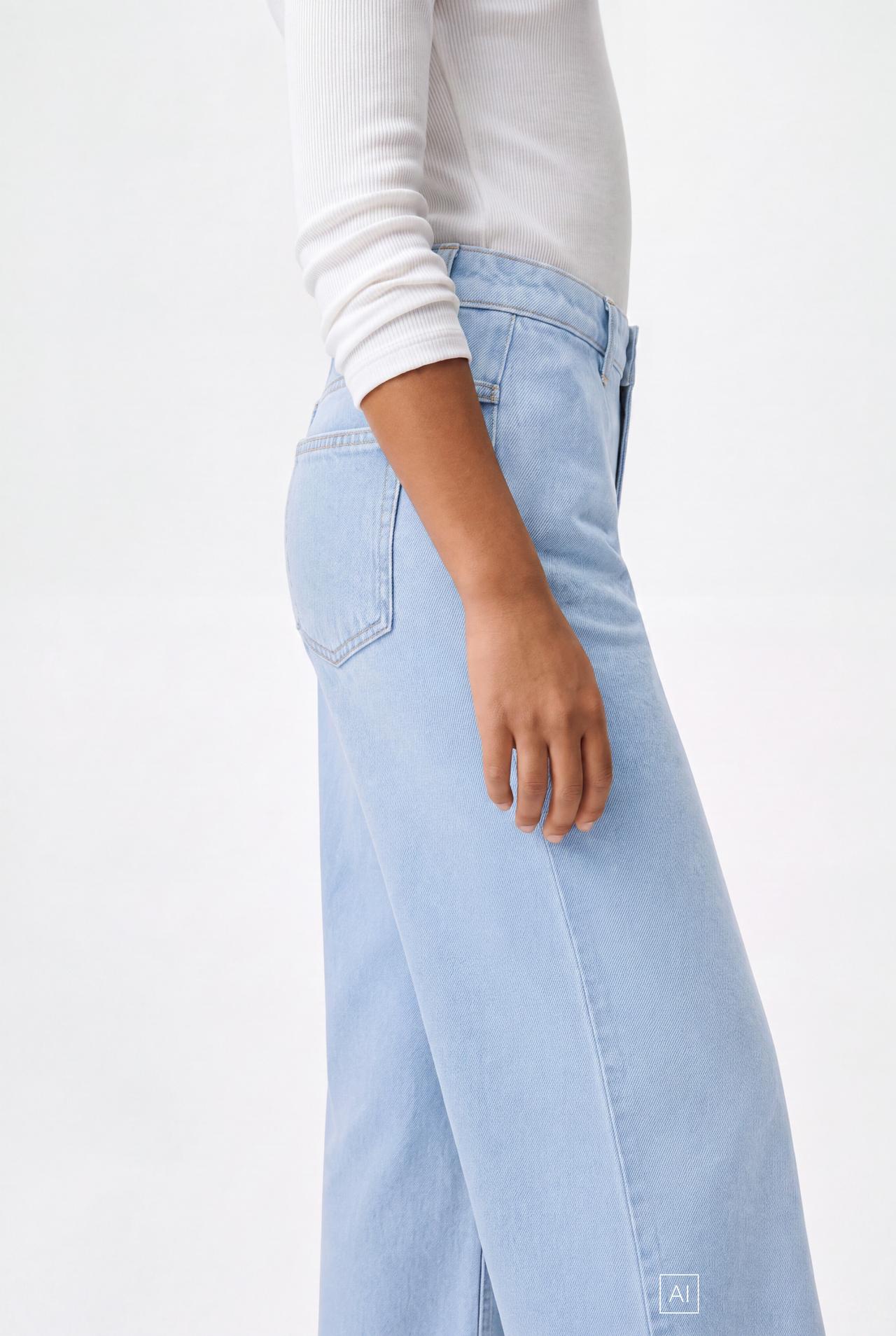 Wide-leg marine jeans — INDIGO