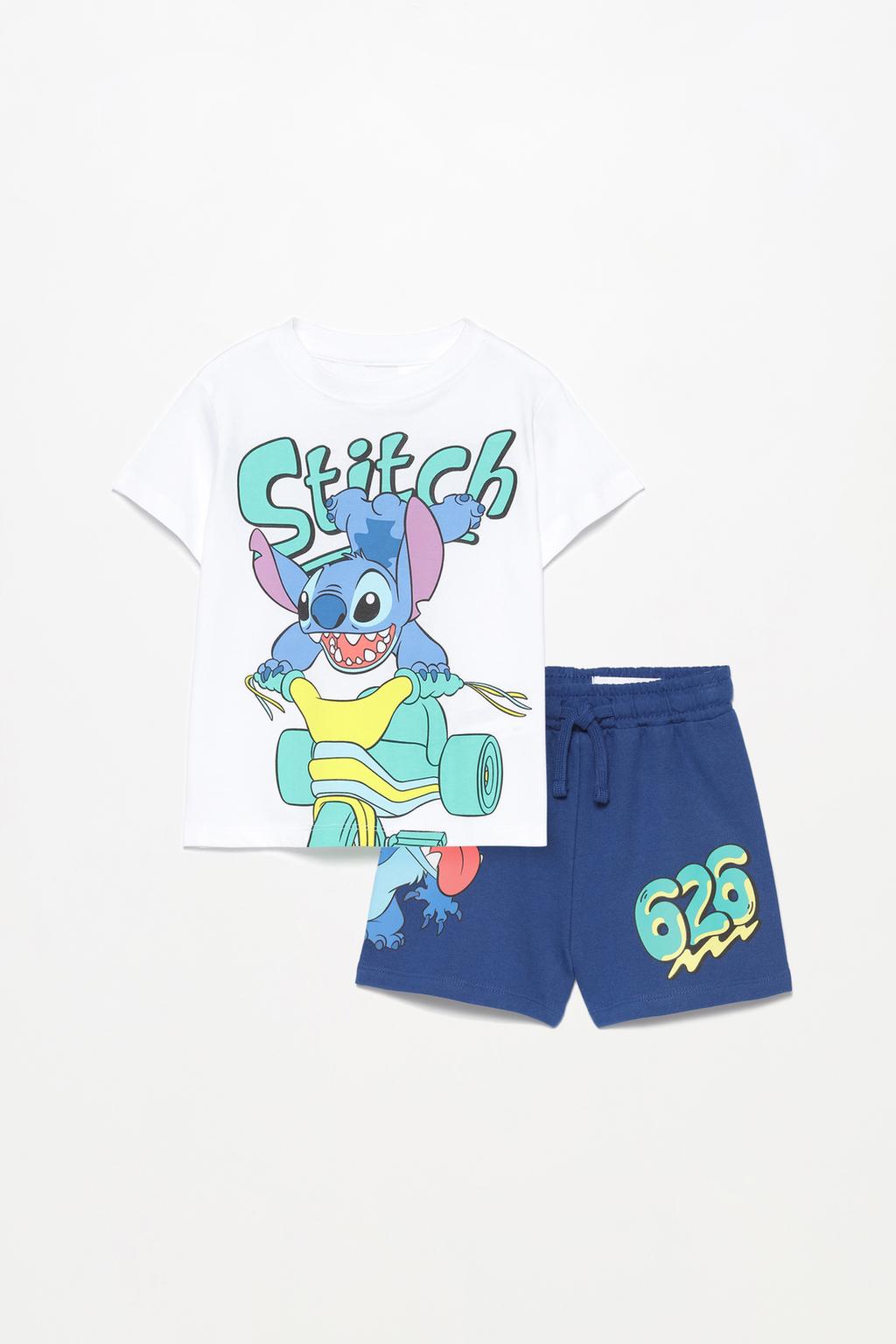 Conjunto de t-shirt e calções bermuda Lilo & Stitch ©Disney