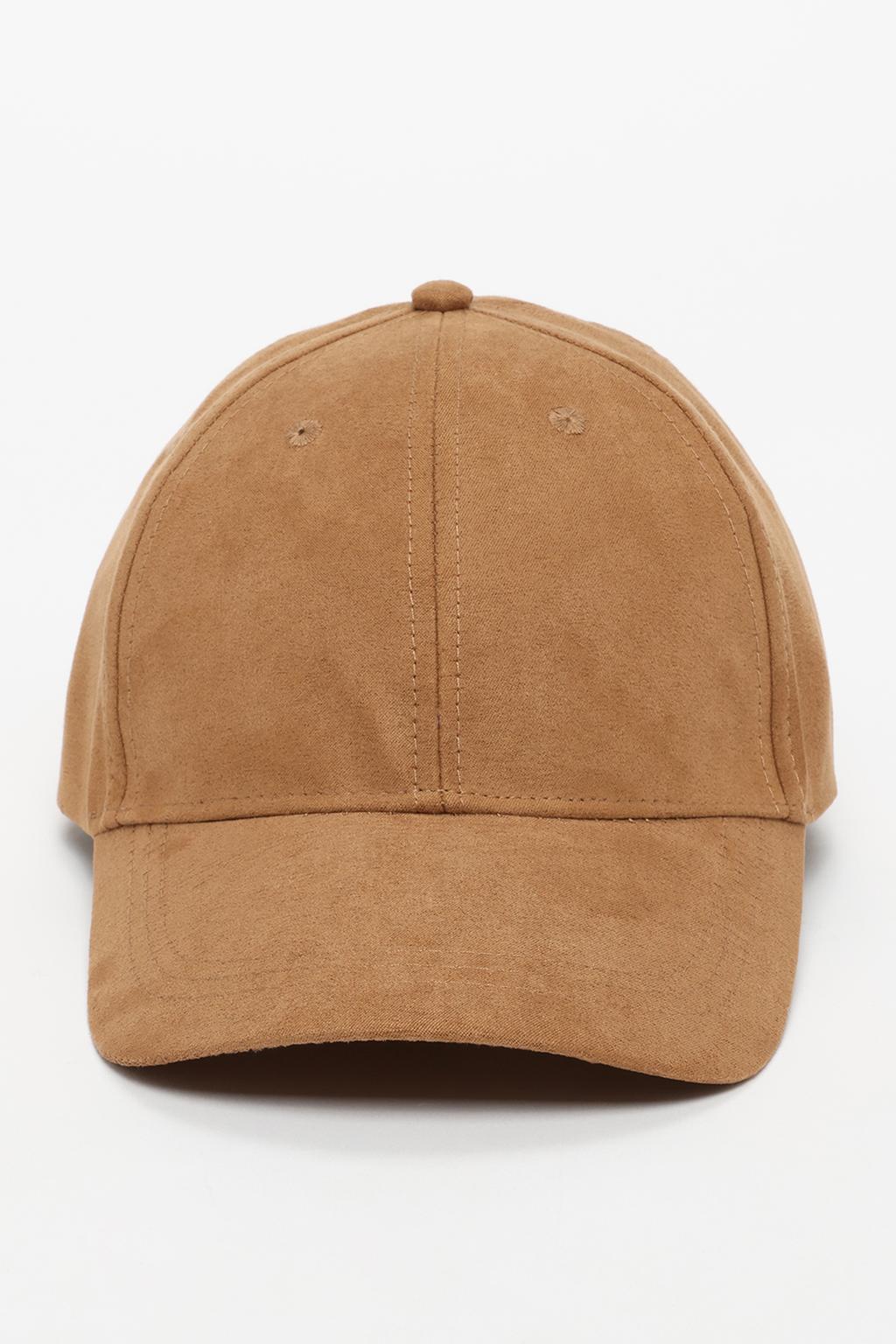 Faux suede cap