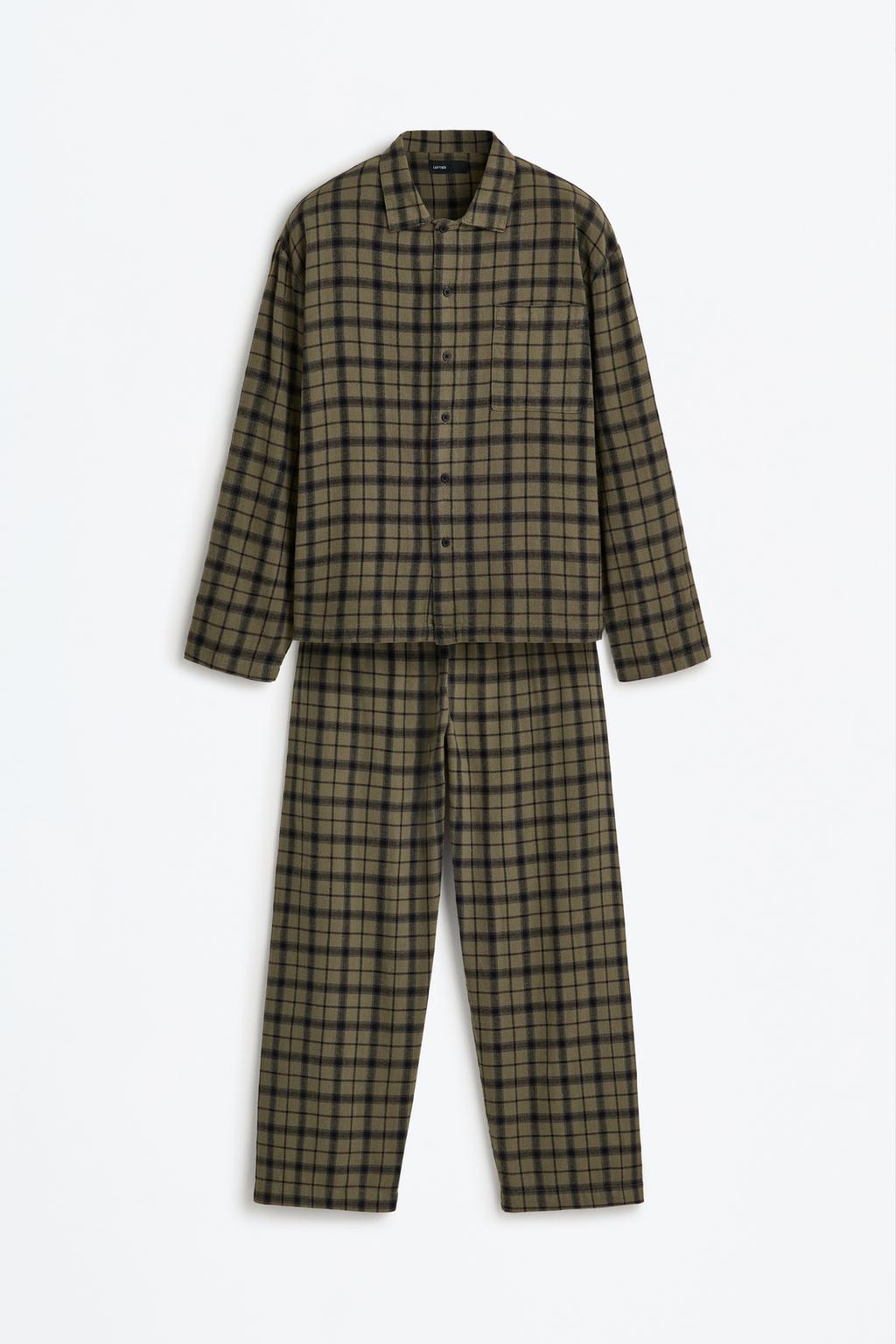 Flannel check pyjamas