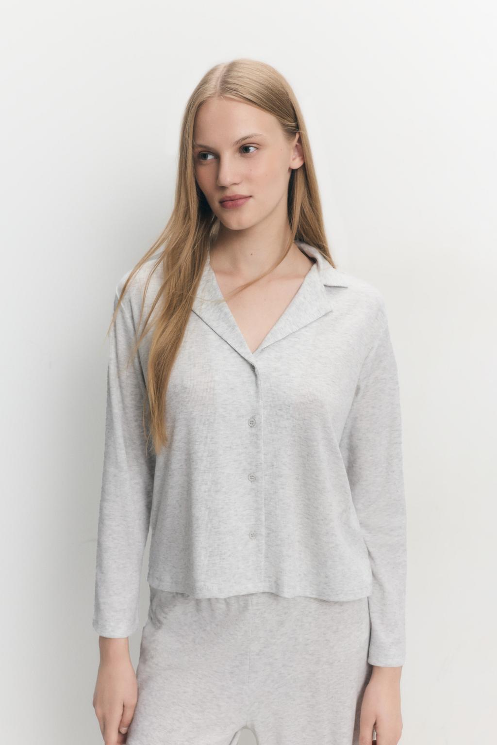 Pijama largo canalé