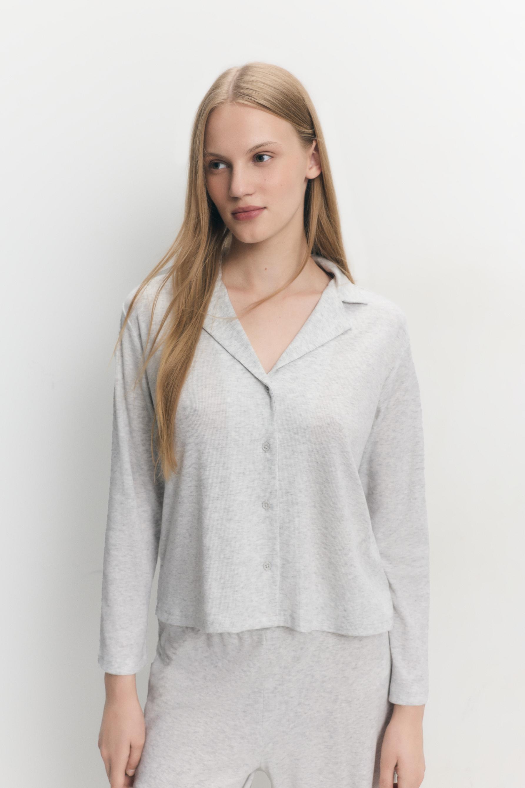 Pijama largo canalé