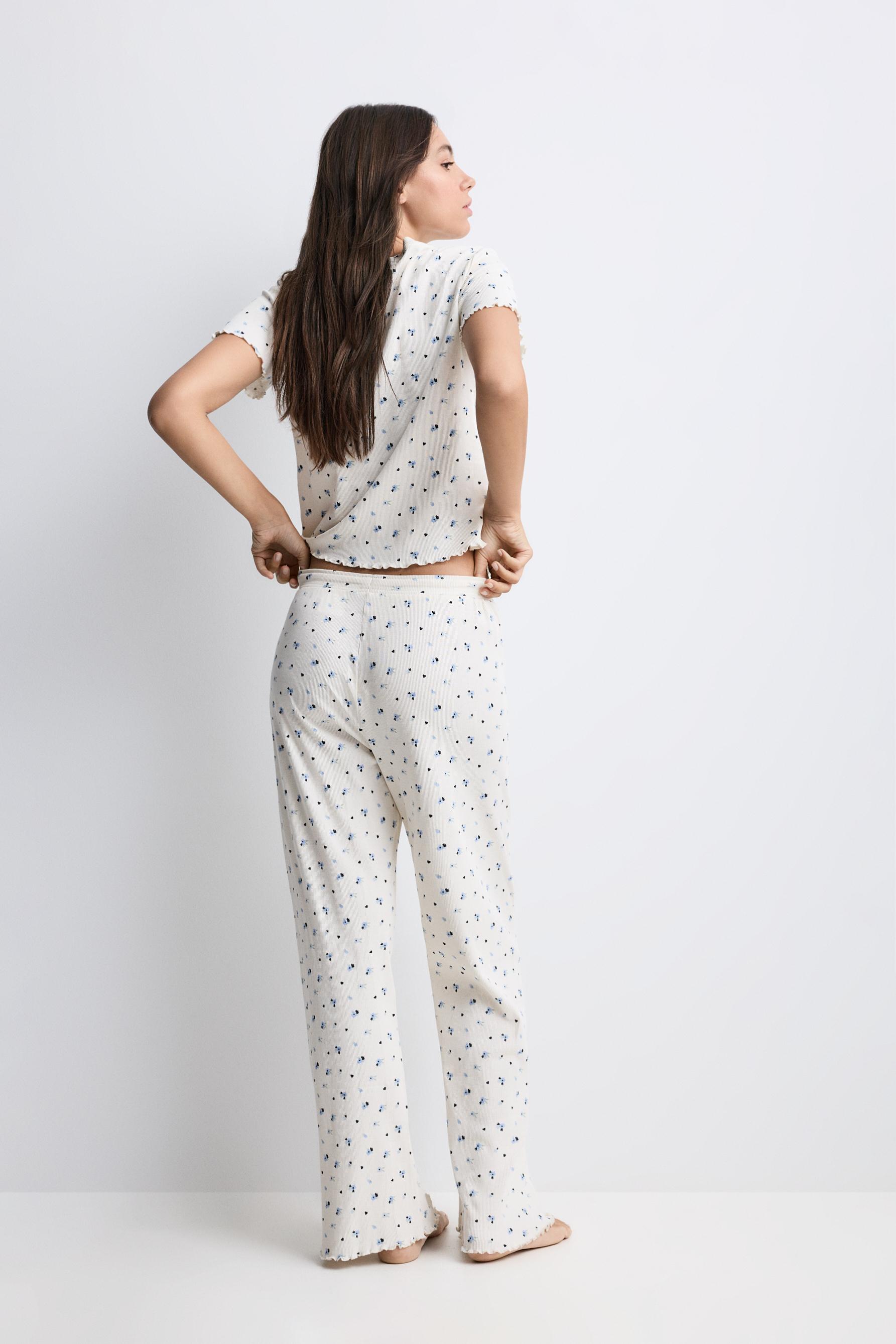 Long printed pyjamas — ECRU