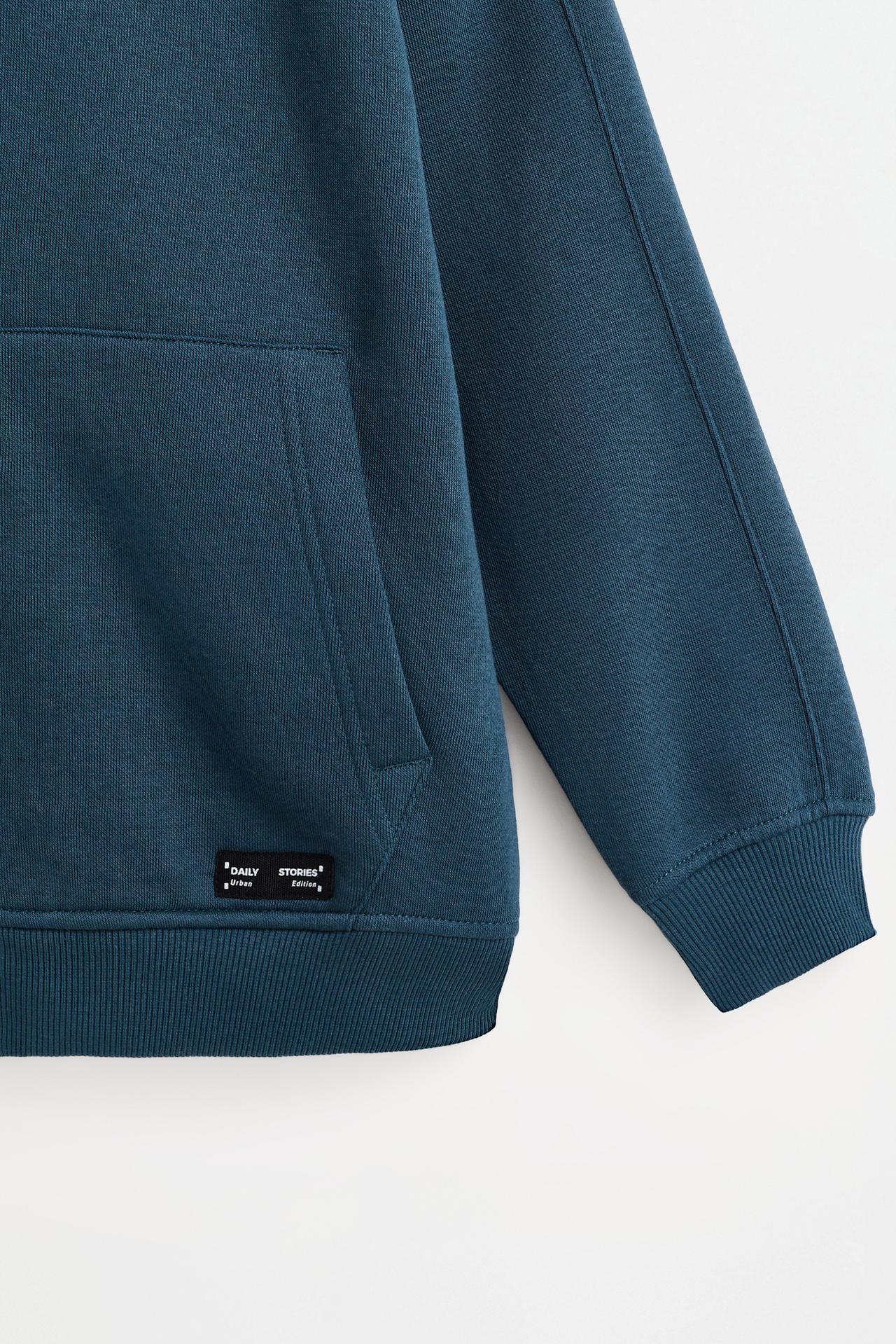 Zip-up hoodie — PETROL BLUE