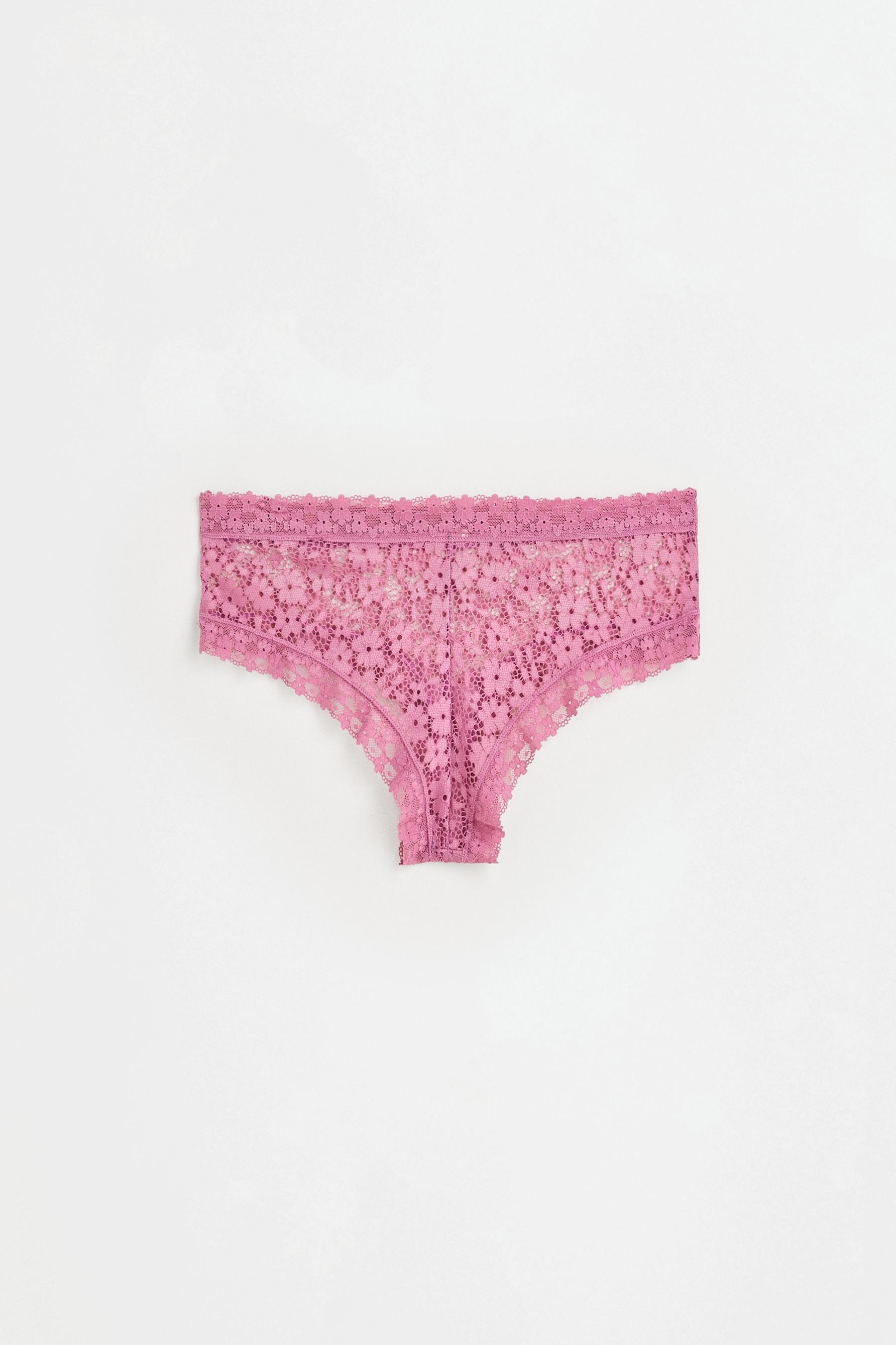 Lace hipster briefs — PINK