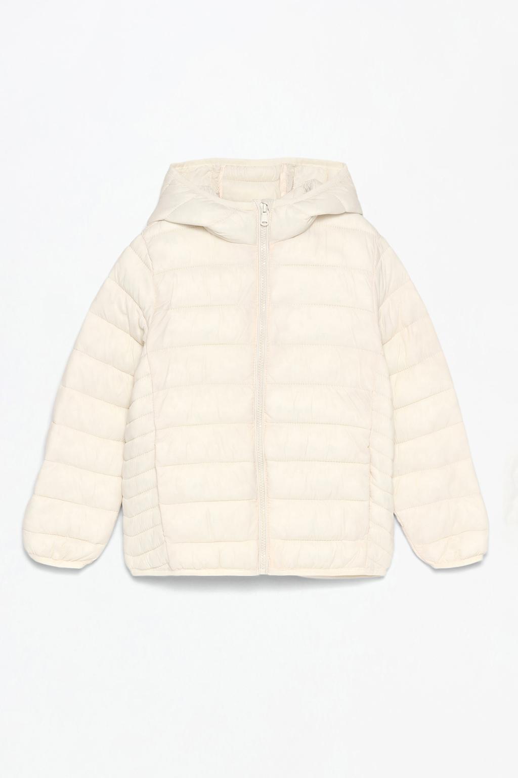 Lightweight hooded puffer jacket