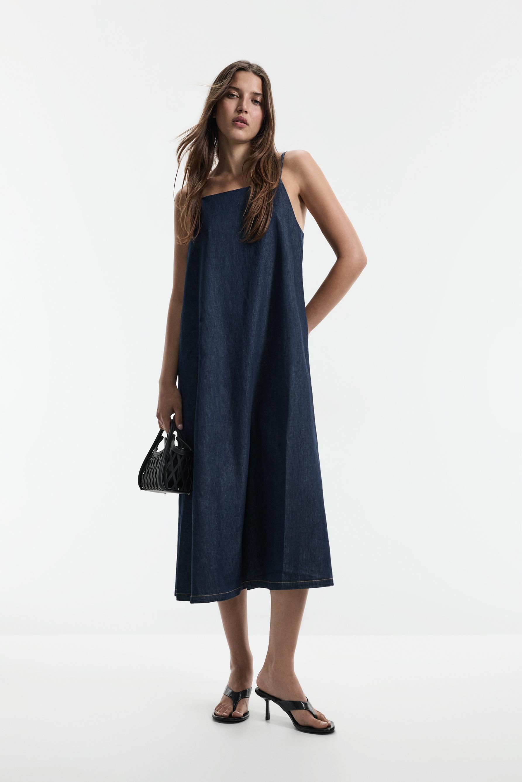 Lightweight denim dress — NAVY