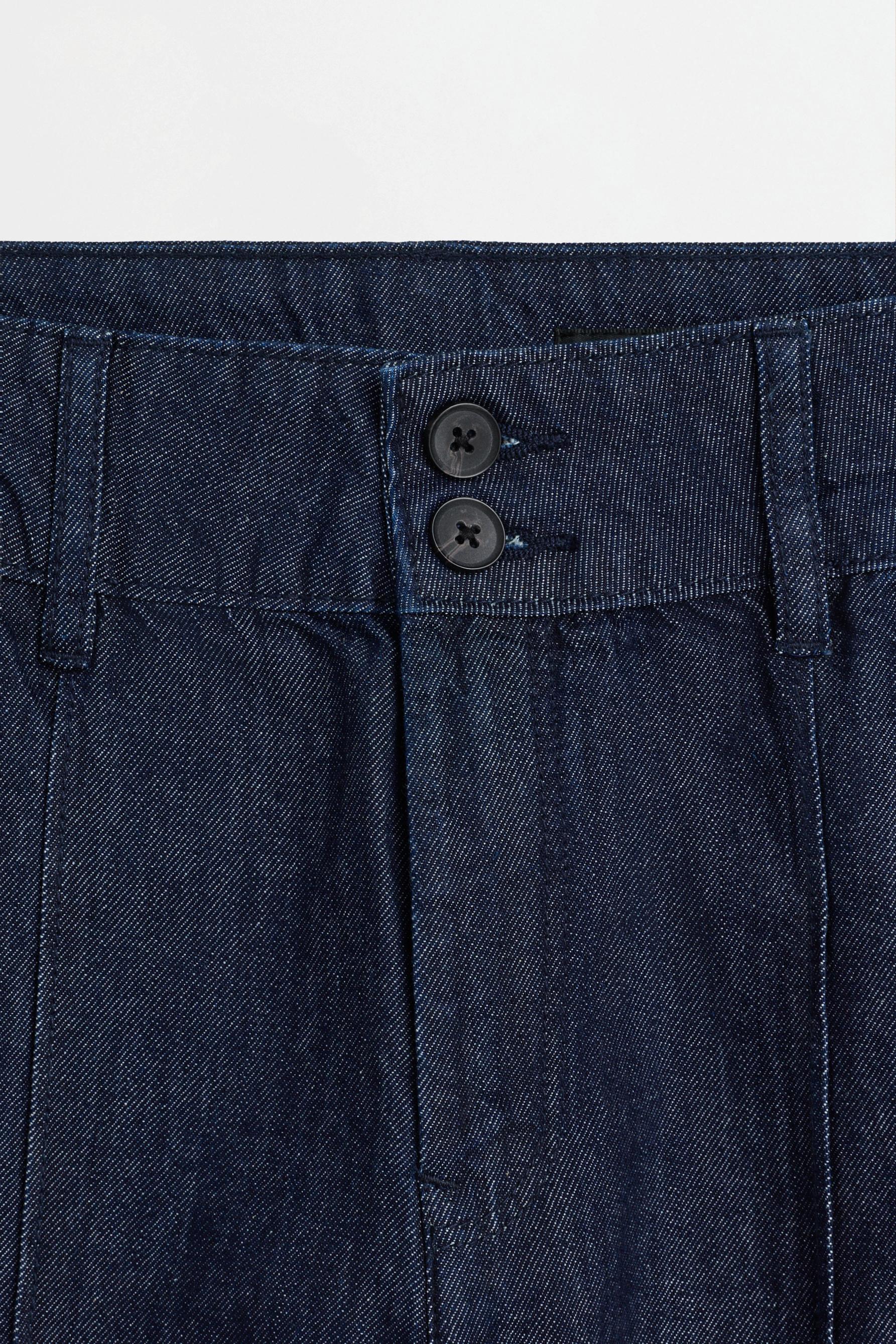 Denim culotte jorts — NAVY