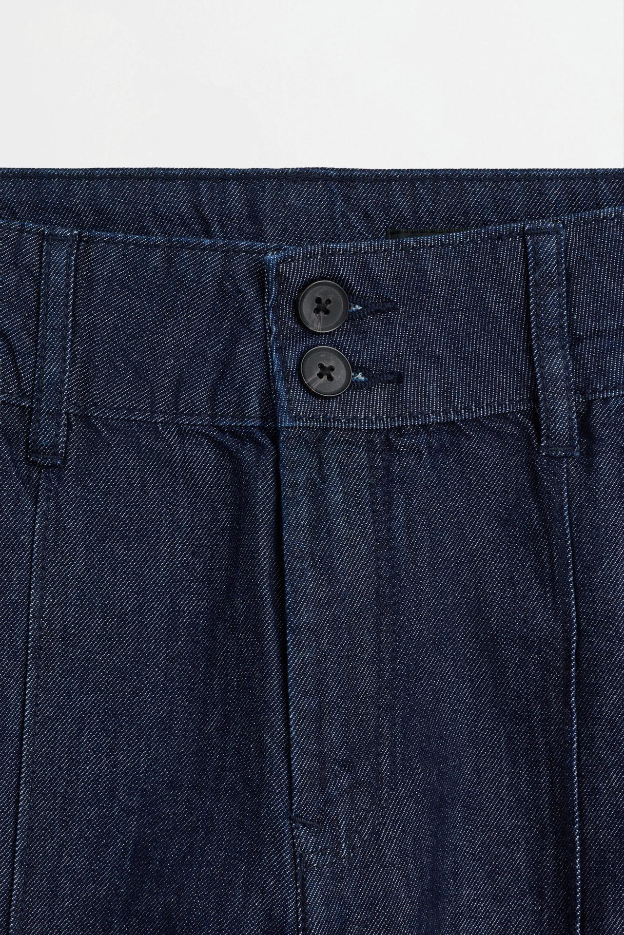 Denim culotte jorts — NAVY