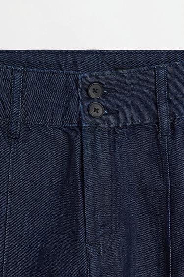 Denim culotte jorts — NAVY 8