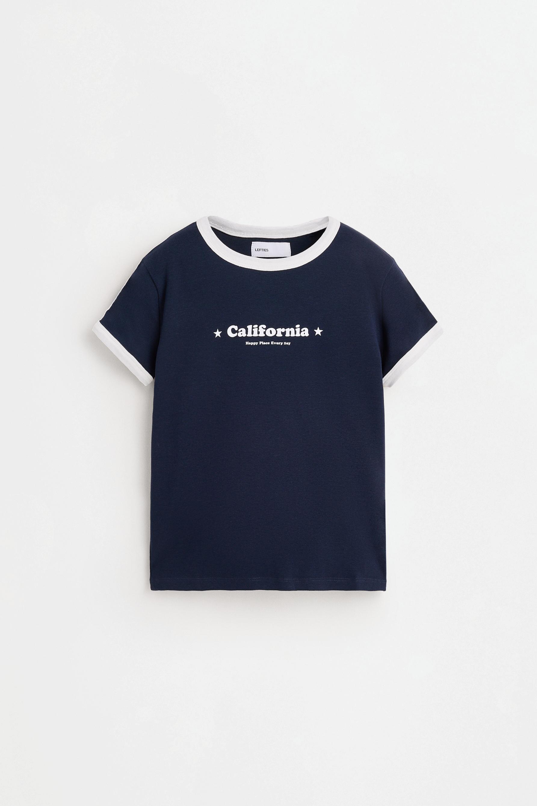 Printed T-shirt — NAVY
