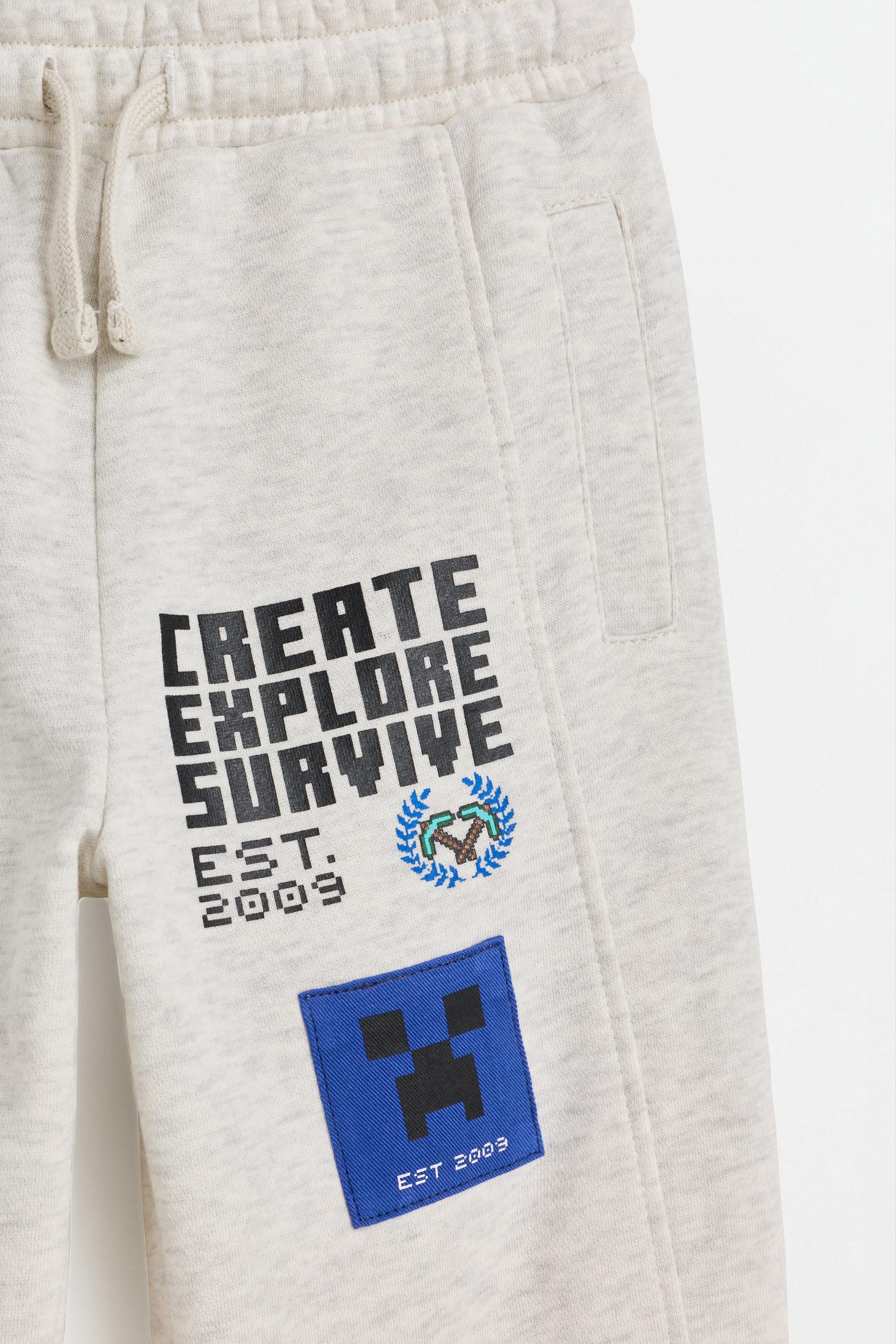 Minecraft plush trousers — GREY MARL
