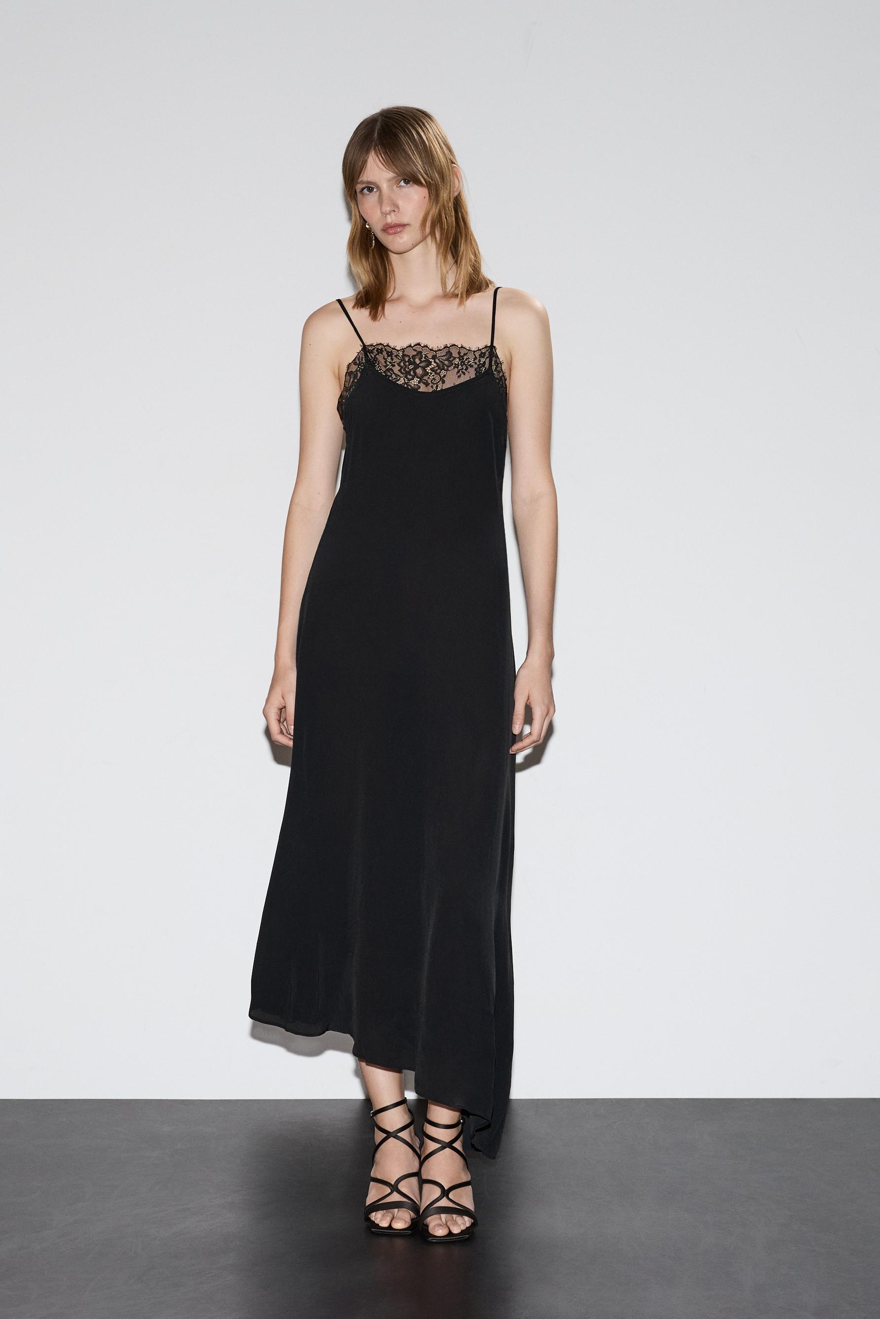 Vestido midi lencero
