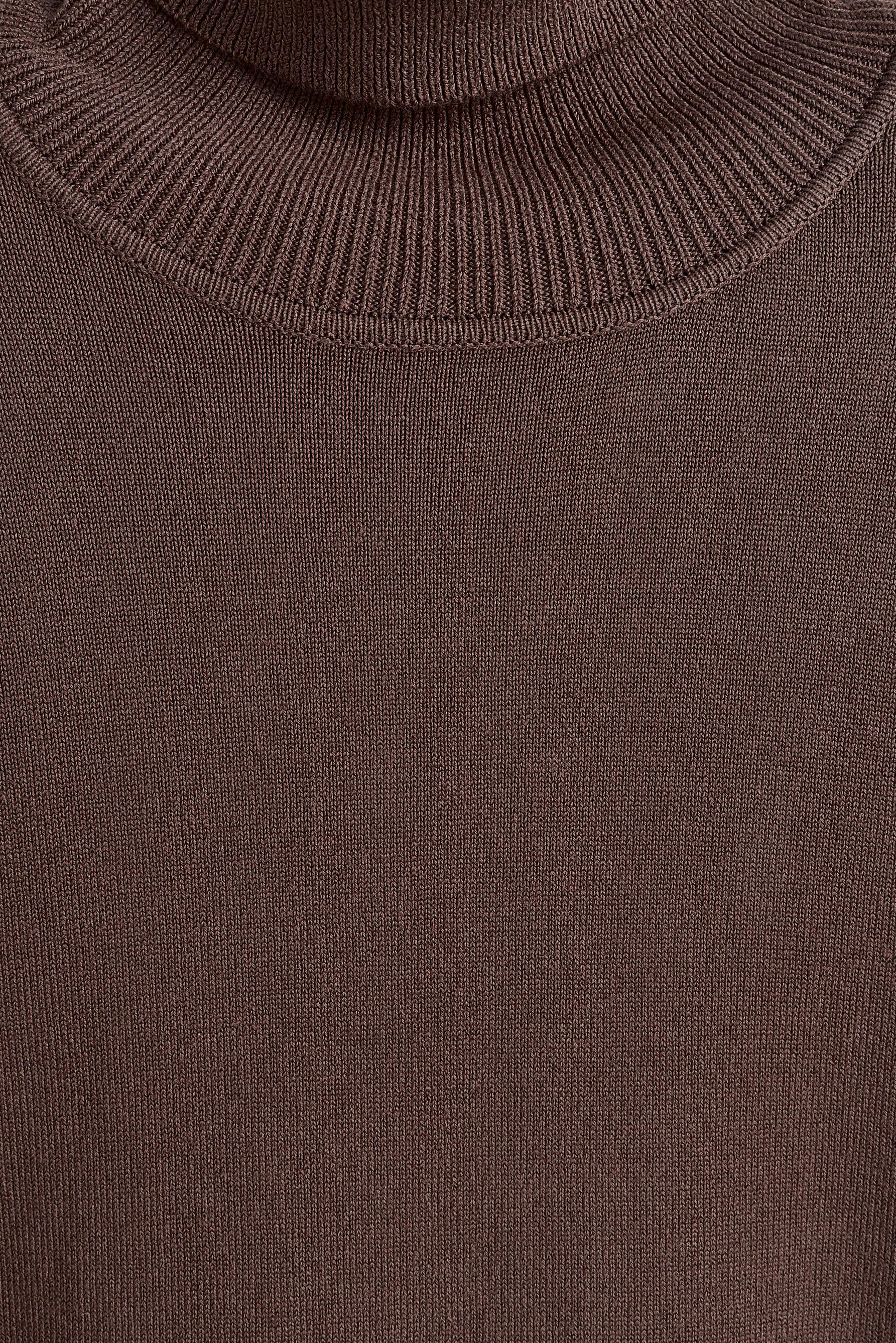 Roll neck sweater — TAUPE BROWN