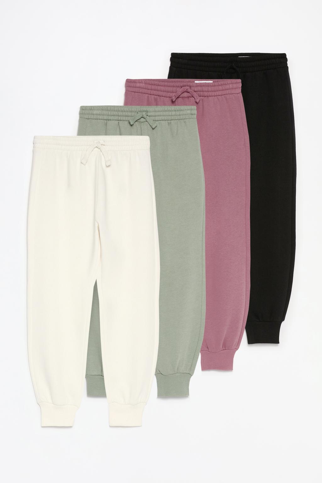 Pack of 4 basic plush trousers