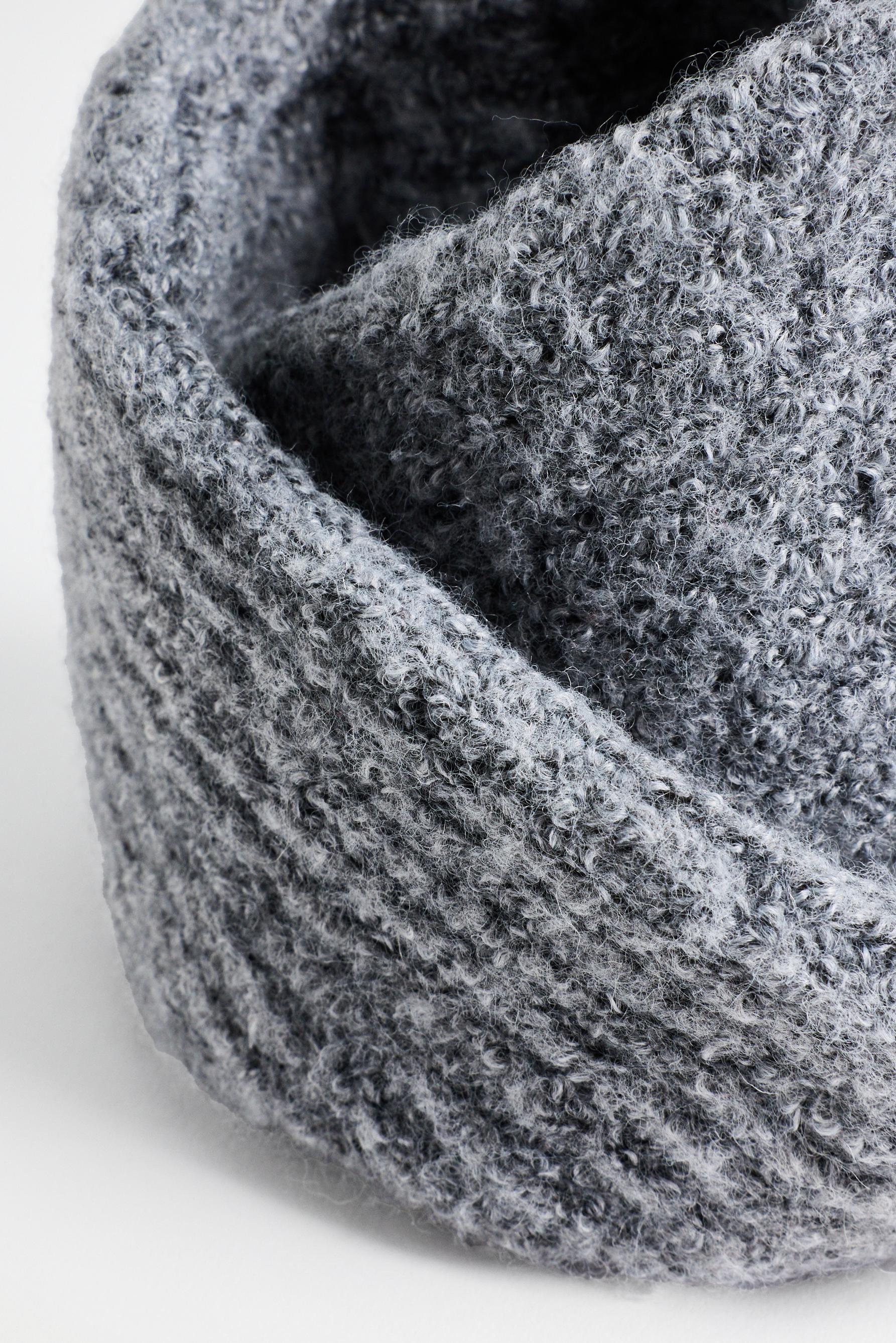 Ribbed knit snood — GREY
