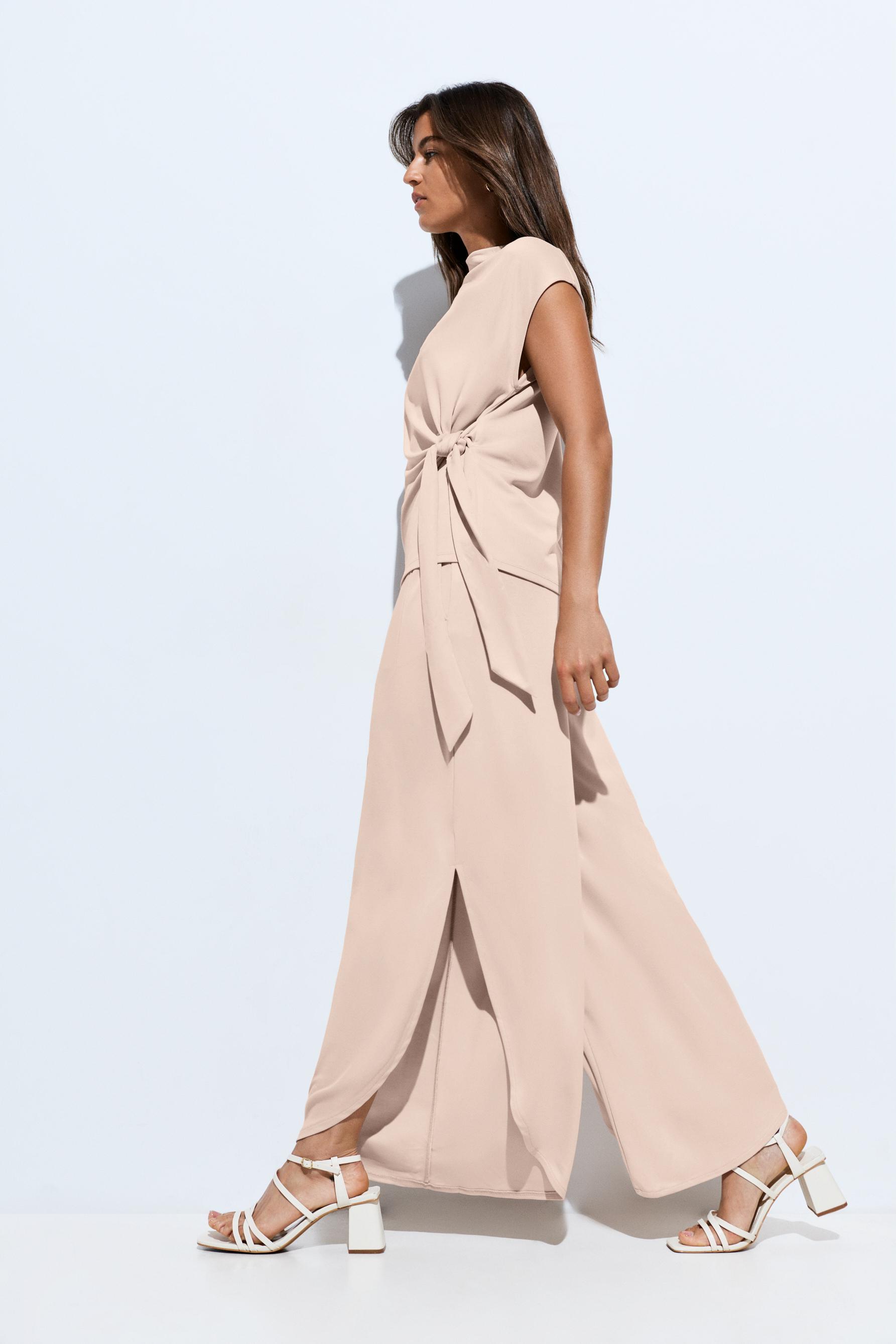 Split detail culottes — MINK