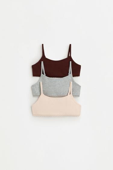 Pack of 3 lace tops — GREY 1