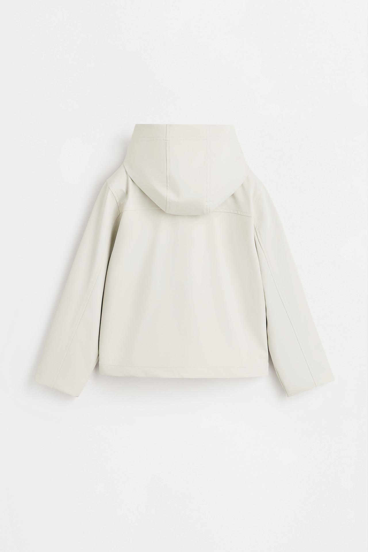 Lightweight rubberised parka — ECRU