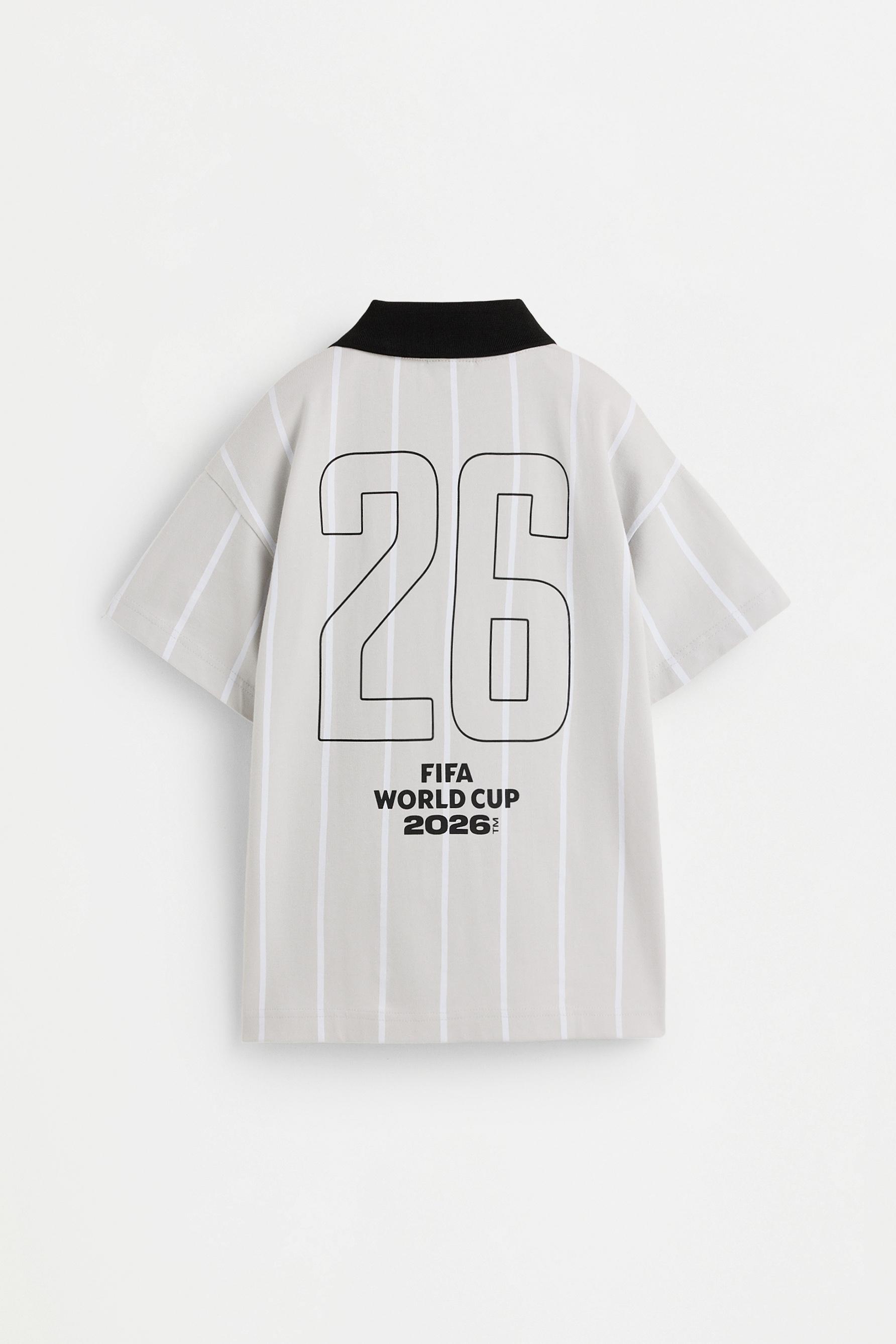 Men's | FIFA World Cup 2026 Official Licensed Product Striped Polo — PALE GREY
