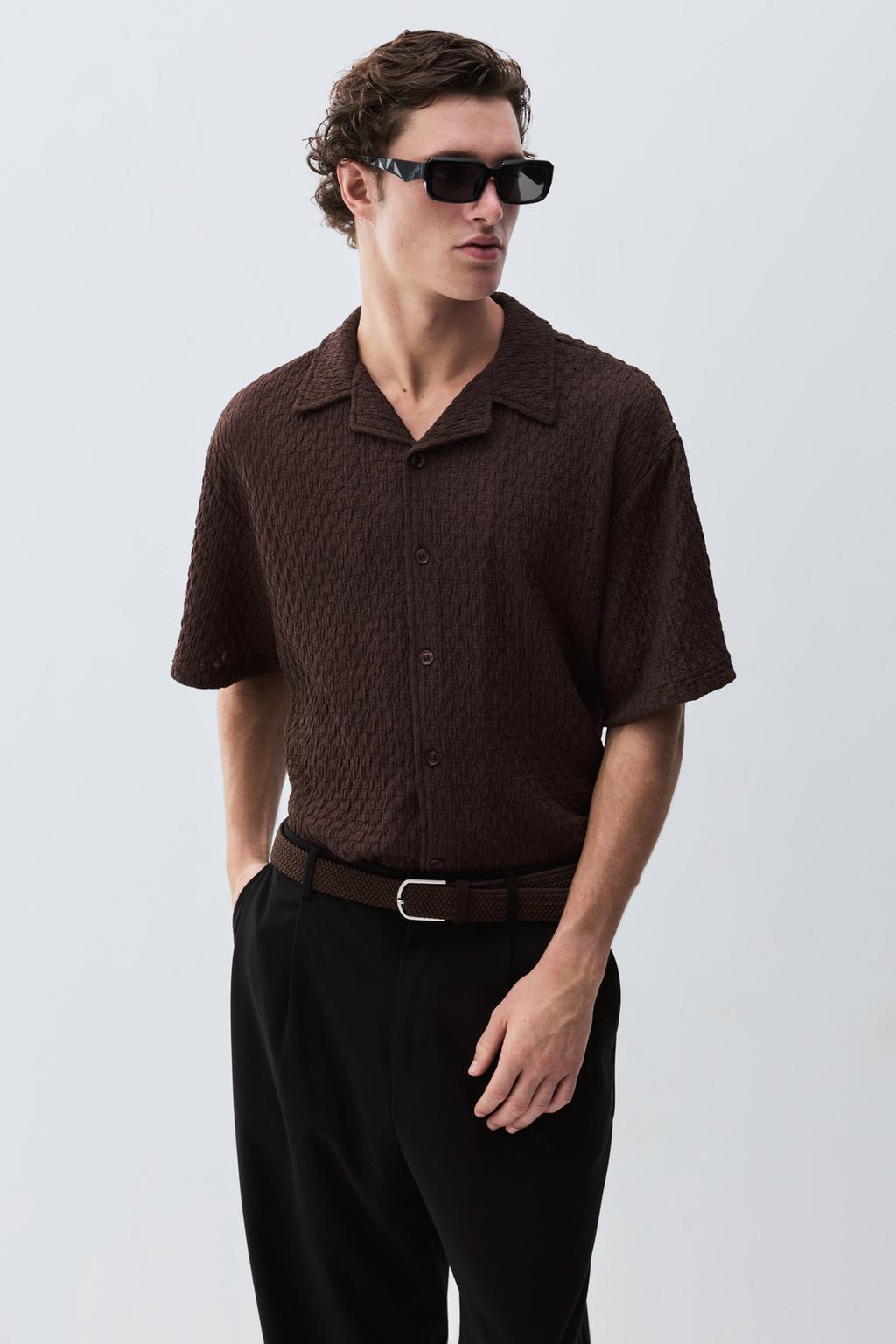Camicia testurizzata