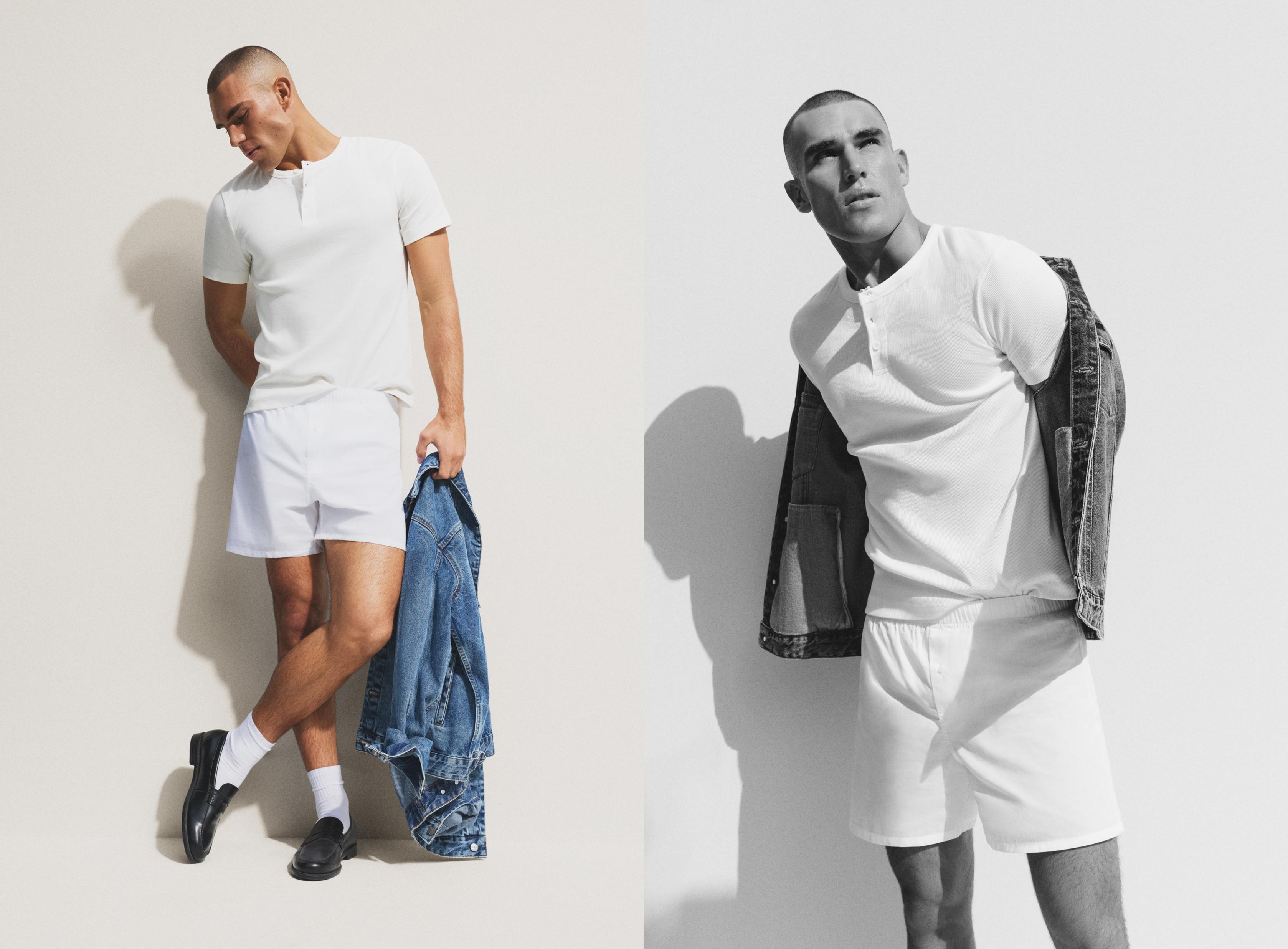 Henley T-shirt — OFF WHITE