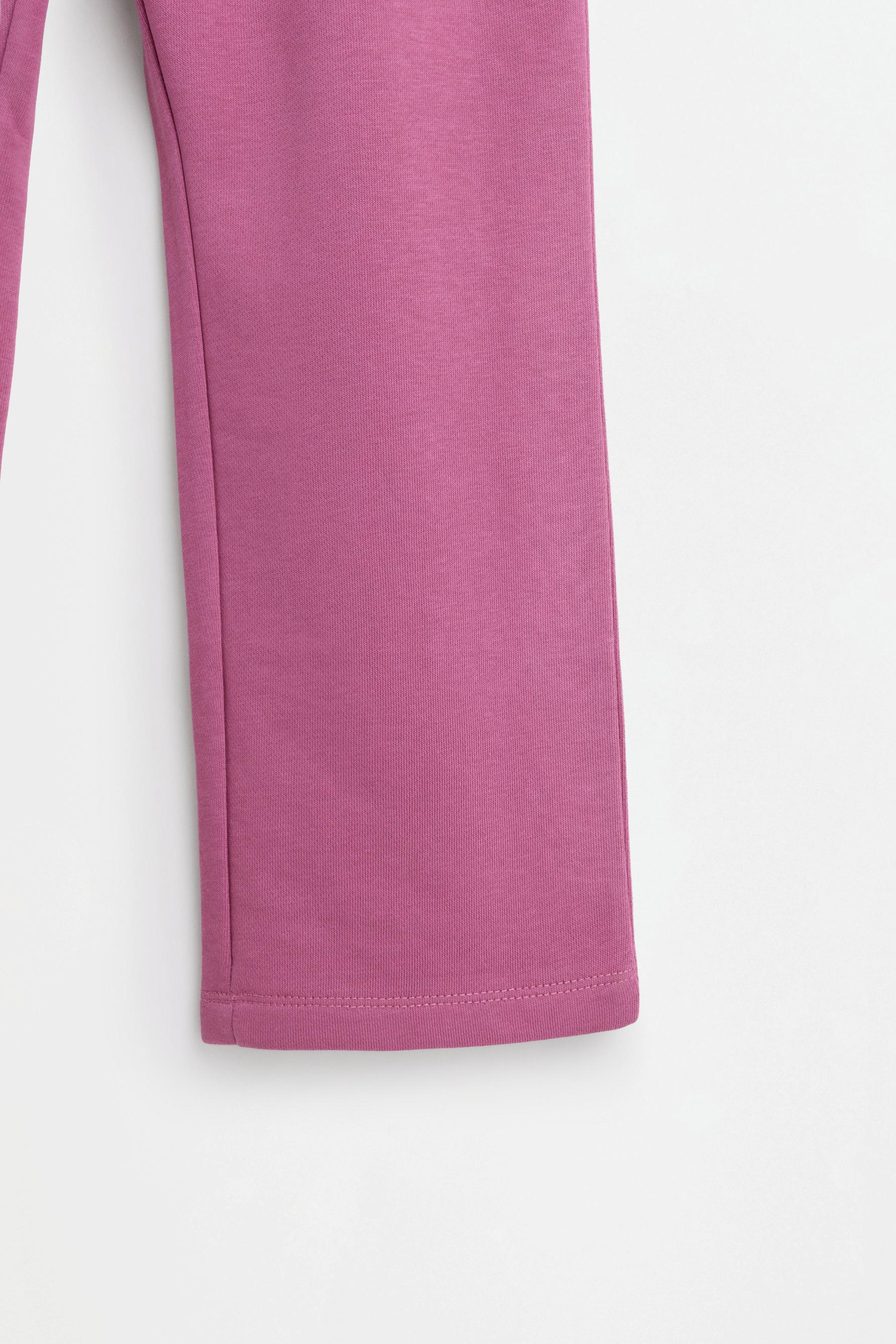 Straight plush trousers — DARK PINK
