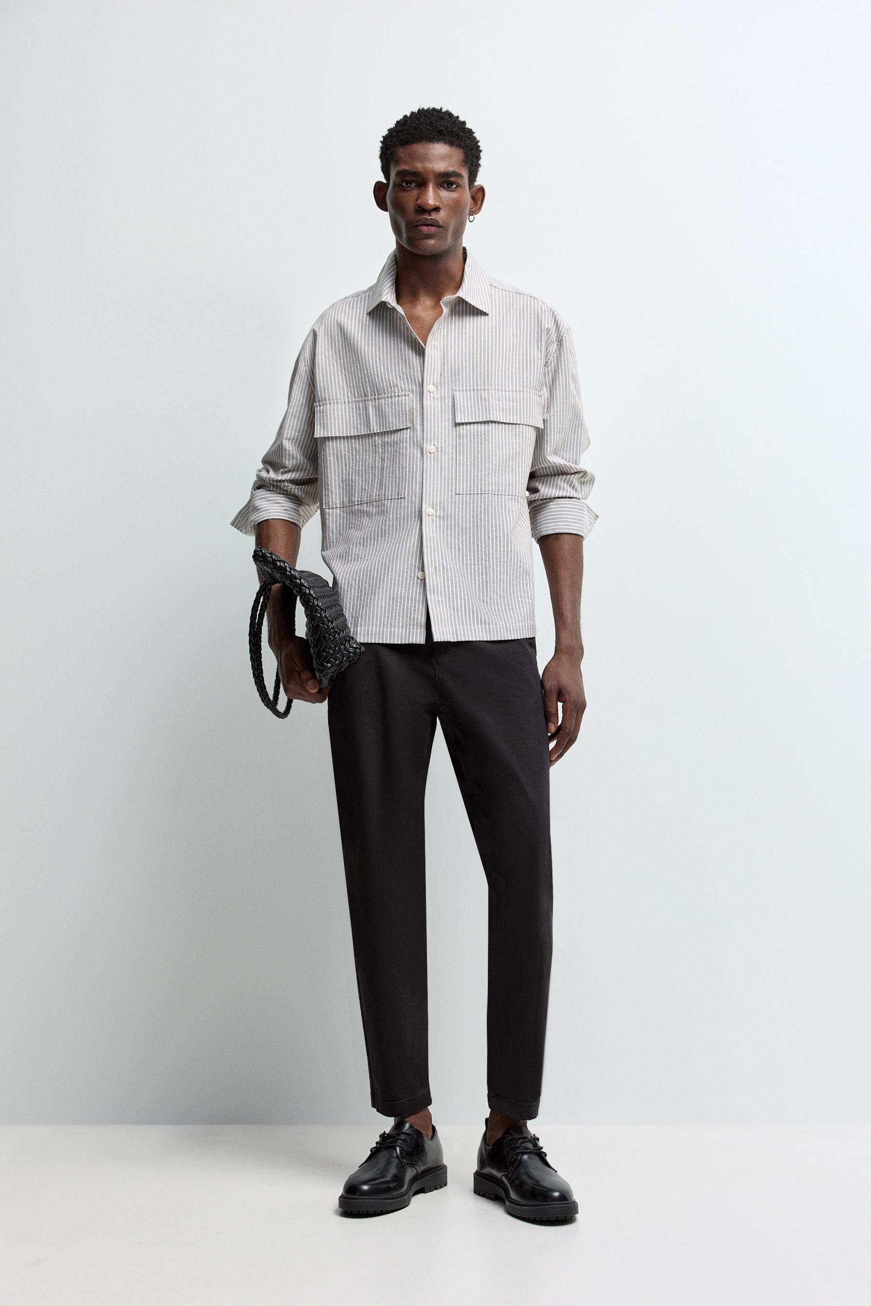 Skinny chino trousers — BLACK