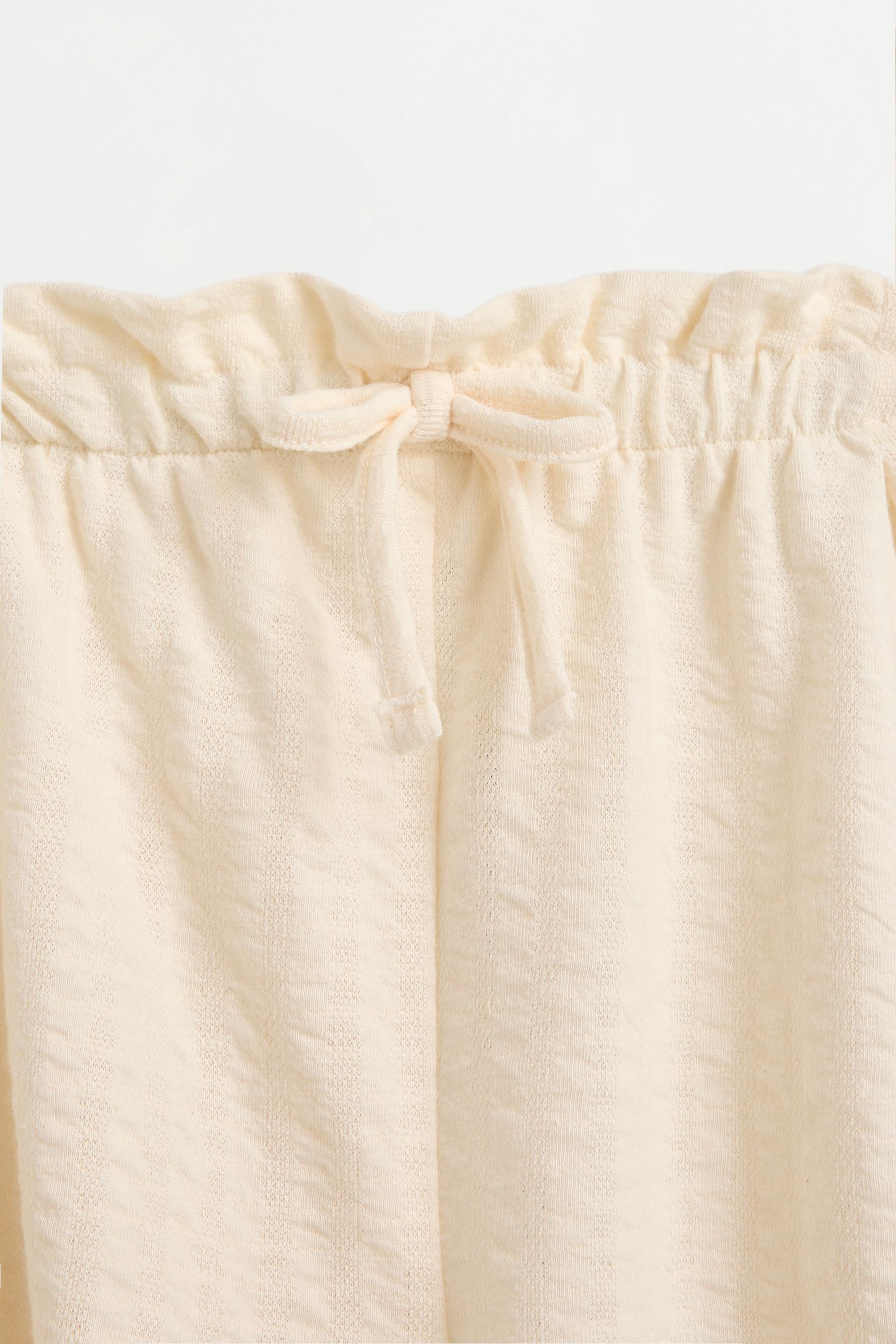 Bias cut shorts — ECRU