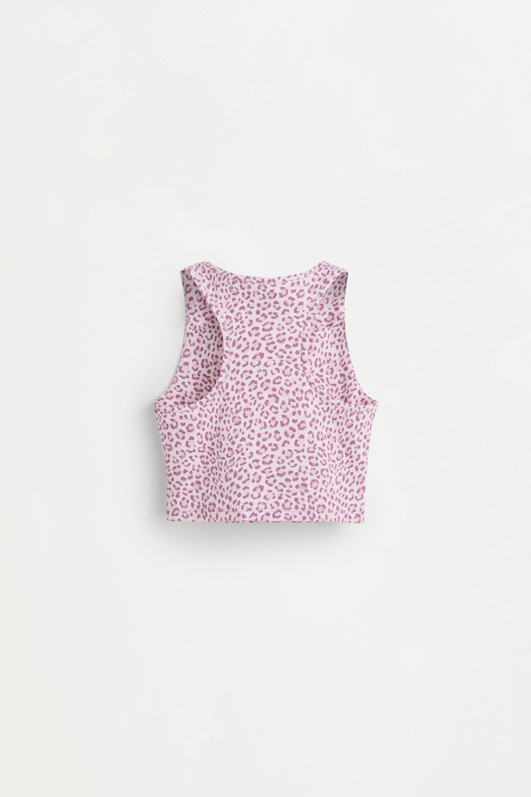 Printed sports top — PINK