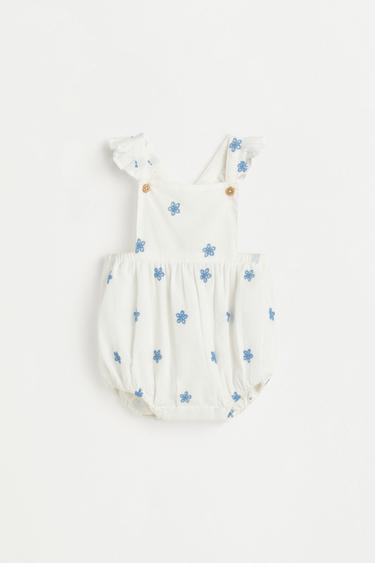 Swiss embroidered romper — OFF WHITE 1
