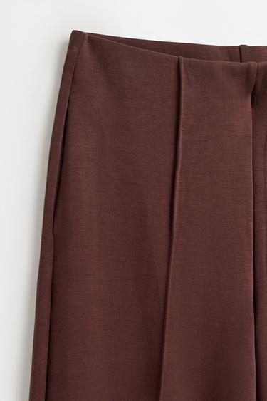 Wide-leg trousers with vertical seams — CHOCOLATE 8