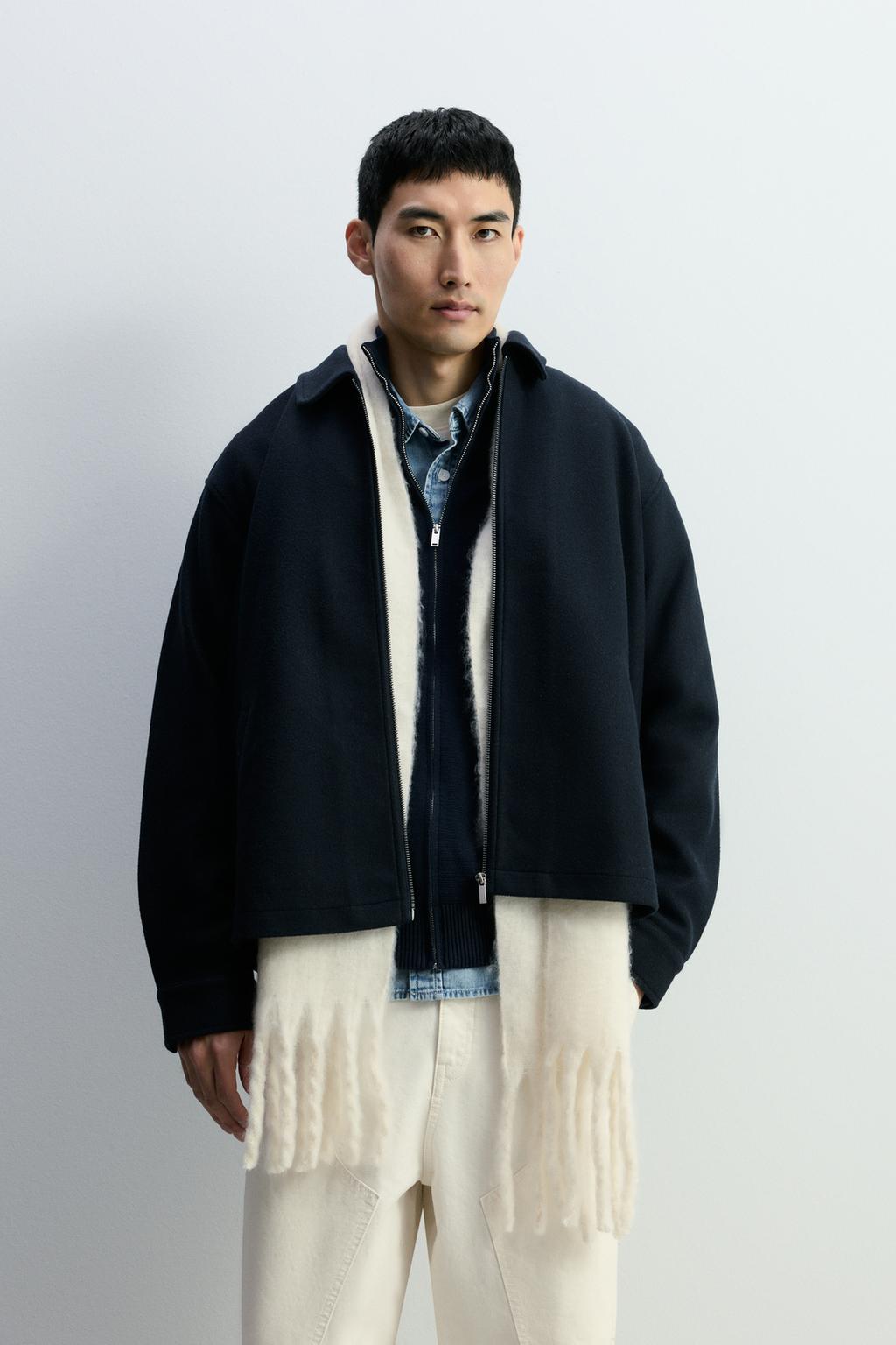 Sobrecamisa de drap amb cremallera