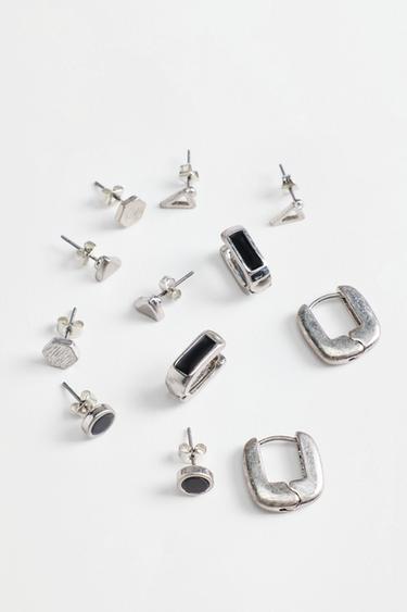Mismatched earrings (Set of 6) — BLACK 3