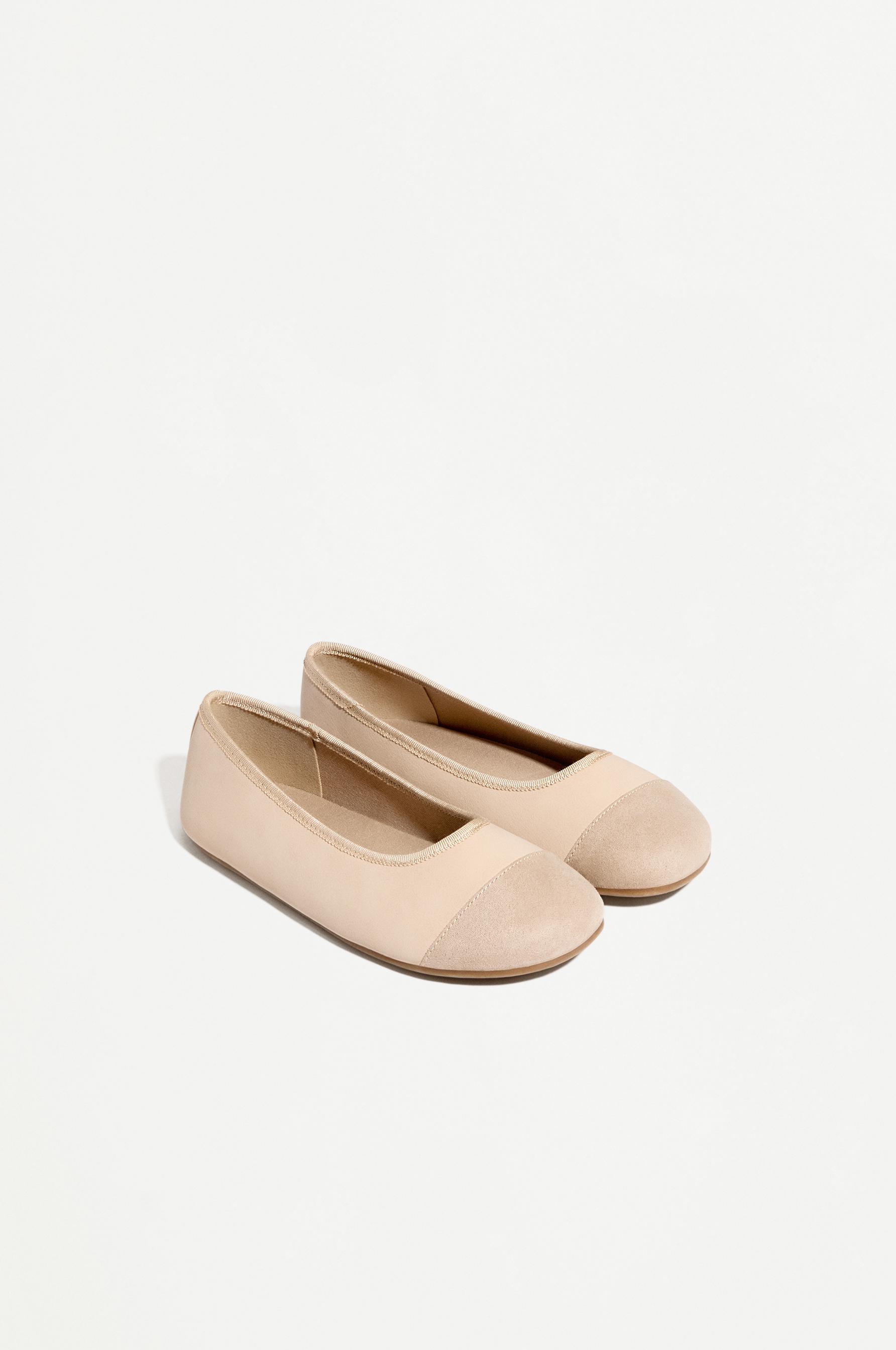 BAREFOOT TOECAP BALLET FLATS — ECRU