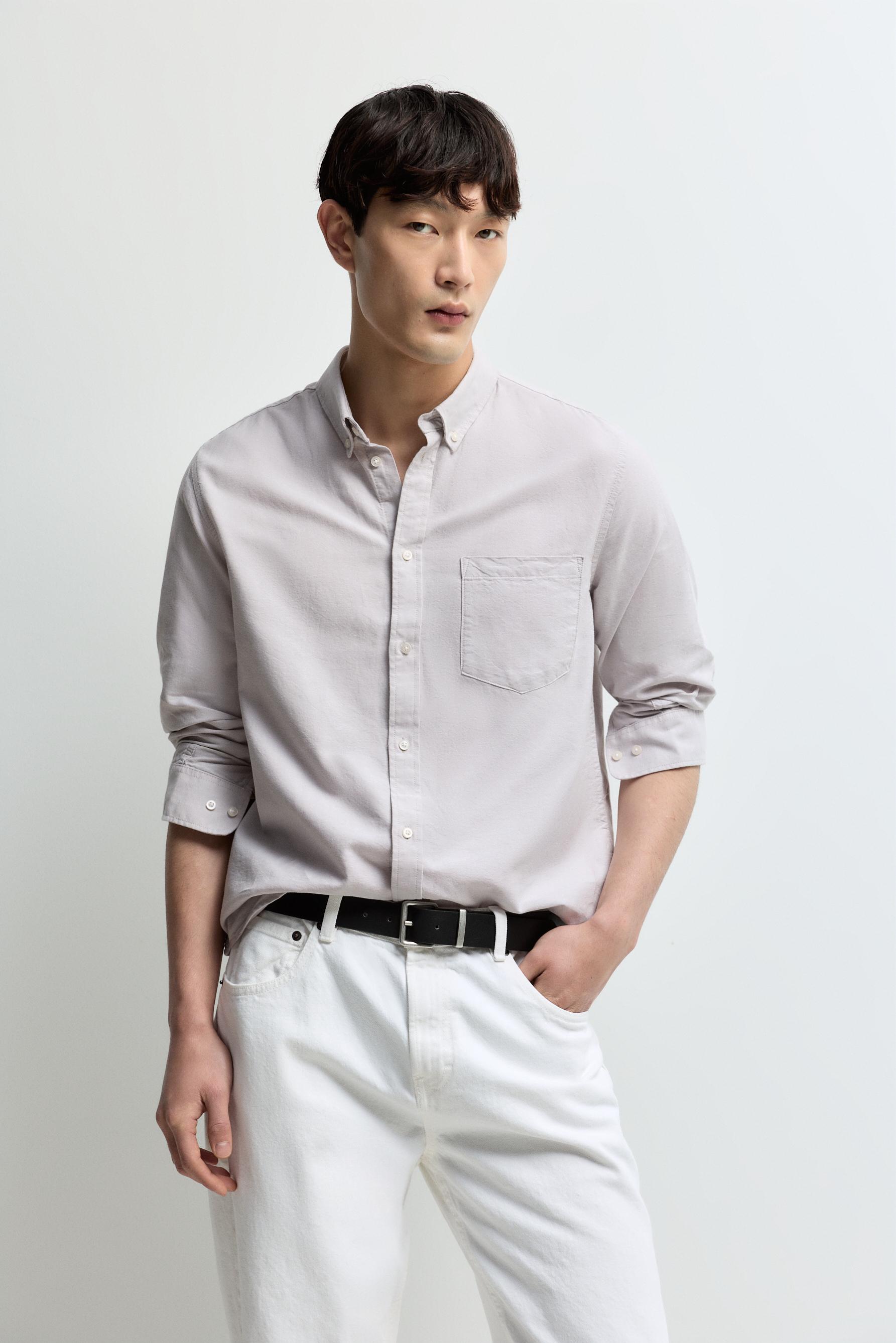 Oxford shirt — DARK GREY MARL